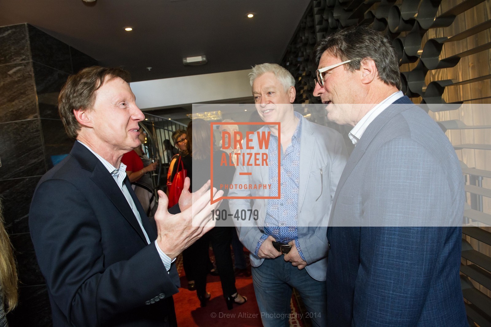 Michael Mayer, Colum McCartan, Bob Steinberg, The EPIPHANY HOTEL Launch Party, US, May 20th, 2014, Photo #190-4079 Michael Mayer, Colum McCartan, Bob Steinberg, Photo #190-4079
