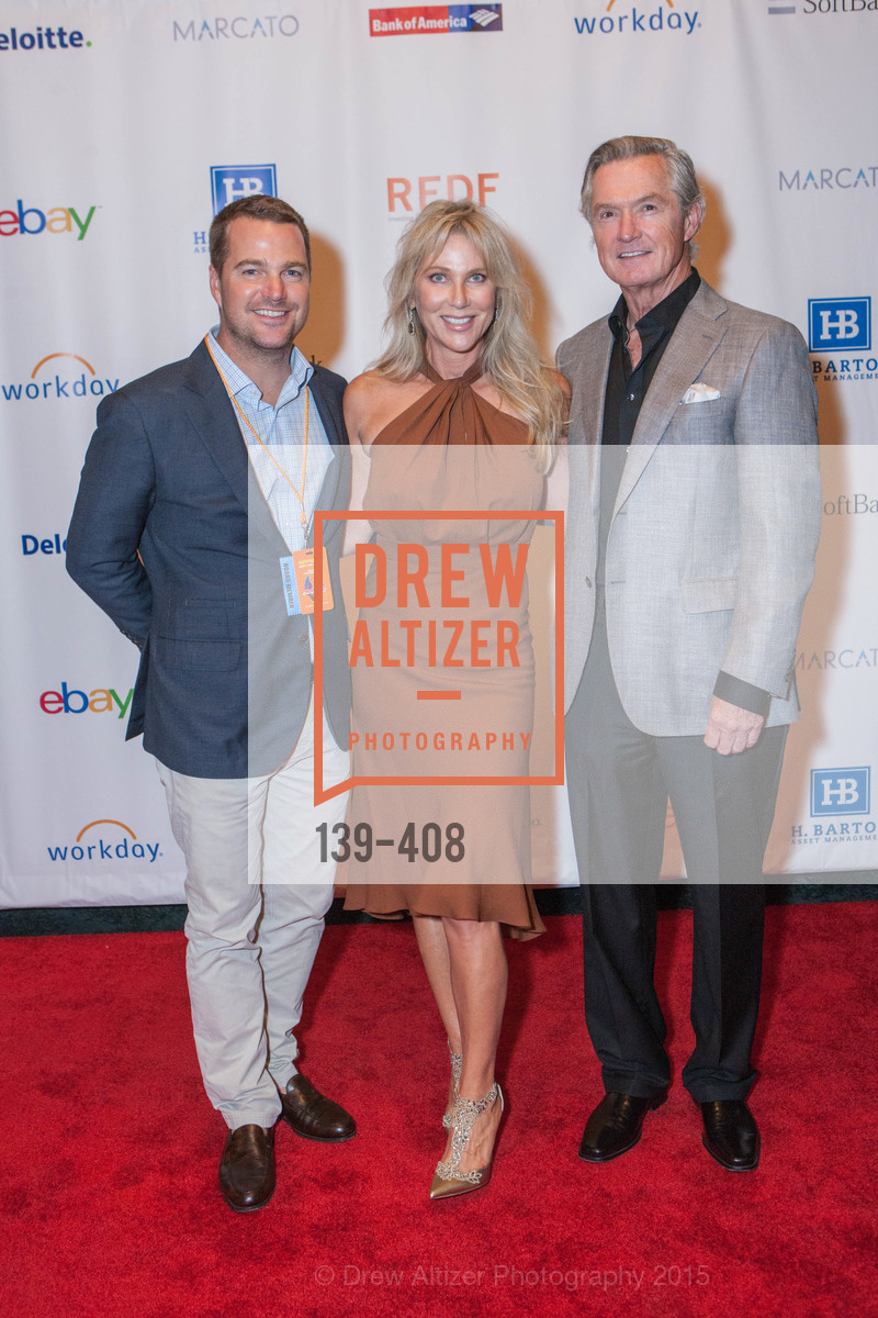 Chris O'Donnell, Victoria Stewman, Michael Fitzpatrick, REDF's 2015 BENEFIT featuring JOURNEY, The Warfield Theatre. Warfield, October 22nd, 2015, Photo #139-408 Chris O'Donnell, Victoria Stewman, Michael Fitzpatrick, Photo #139-408