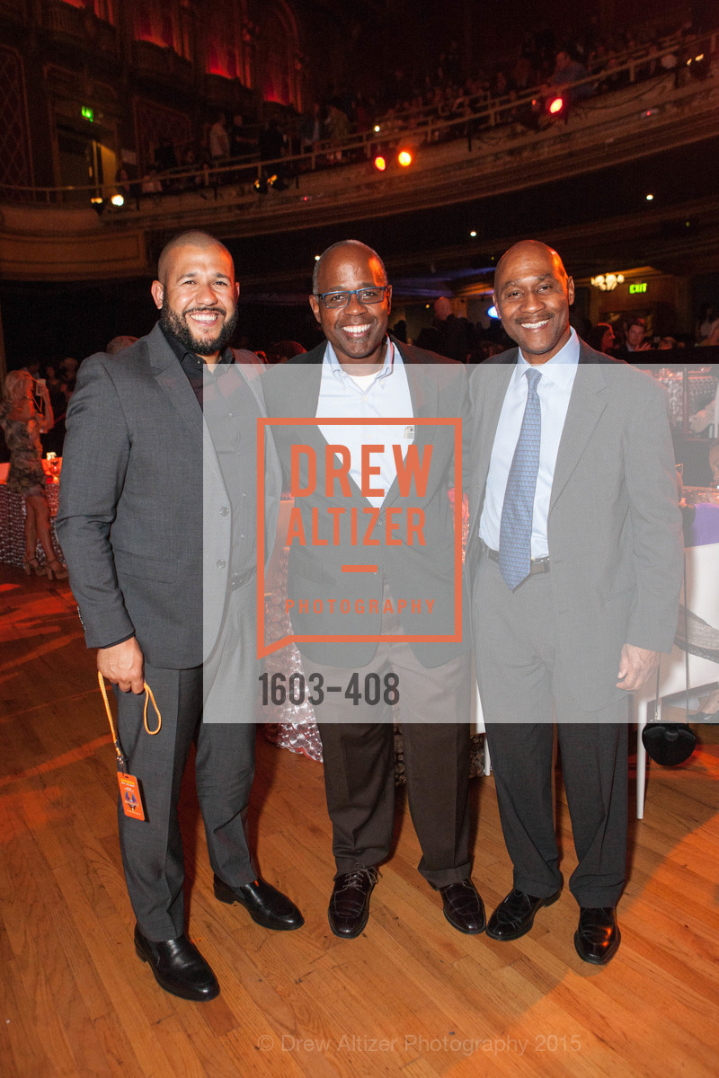 Jason Trimiew, David Nixon, Lewis Byrt, REDF's 2015 BENEFIT featuring JOURNEY, The Warfield Theatre. Warfield, October 22nd, 2015, Photo #1603-408 Jason Trimiew, David Nixon, Lewis Byrt, Photo #1603-408