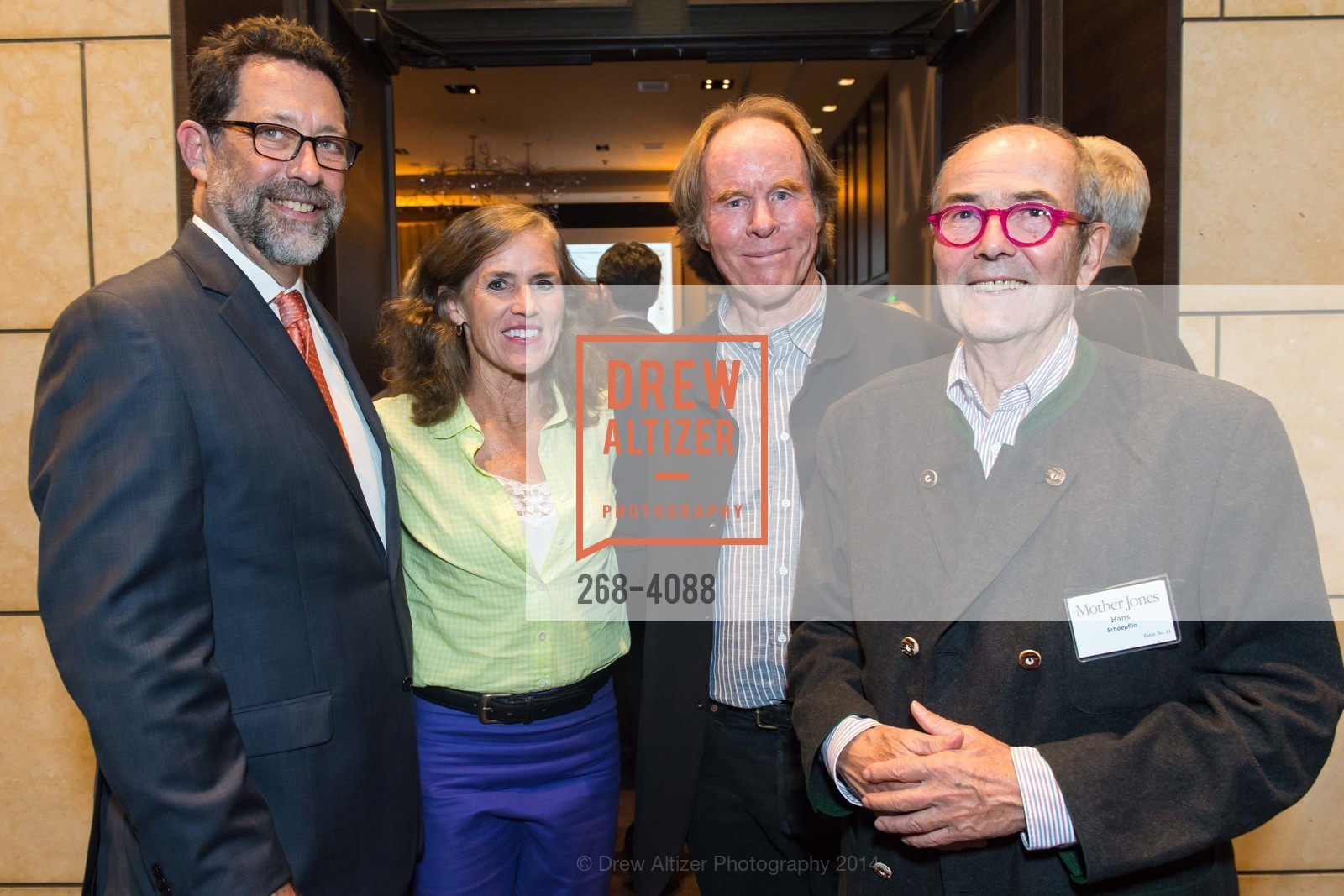 Steve Katz, Kat Taylor, Peter Buckley, Hans Schoepflin, Mother Jones Annual Dinner, US, October 31st, 2014, Photo #268-4088 Steve Katz, Kat Taylor, Peter Buckley, Hans Schoepflin, Photo #268-4088