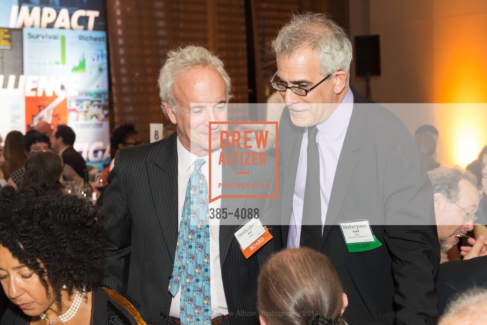 Phil Straus, David Corn, Mother Jones Annual Dinner, US, October 31st, 2014, Photo #385-4088 Phil Straus, David Corn, Photo #385-4088