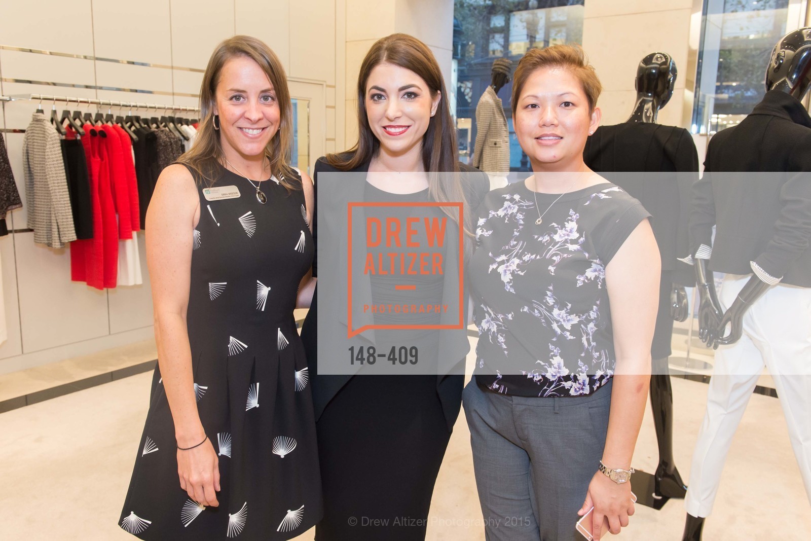 Erin Reeser, Daniella Vallurupalli, Theresa Vu, St. John in Conversation with Exceptional Women benefiting Raphael House of San Francisco, St. John Boutique. St. John Boutique, October 22nd, 2015, Photo #148-409 Erin Reeser, Daniella Vallurupalli, Theresa Vu, Photo #148-409