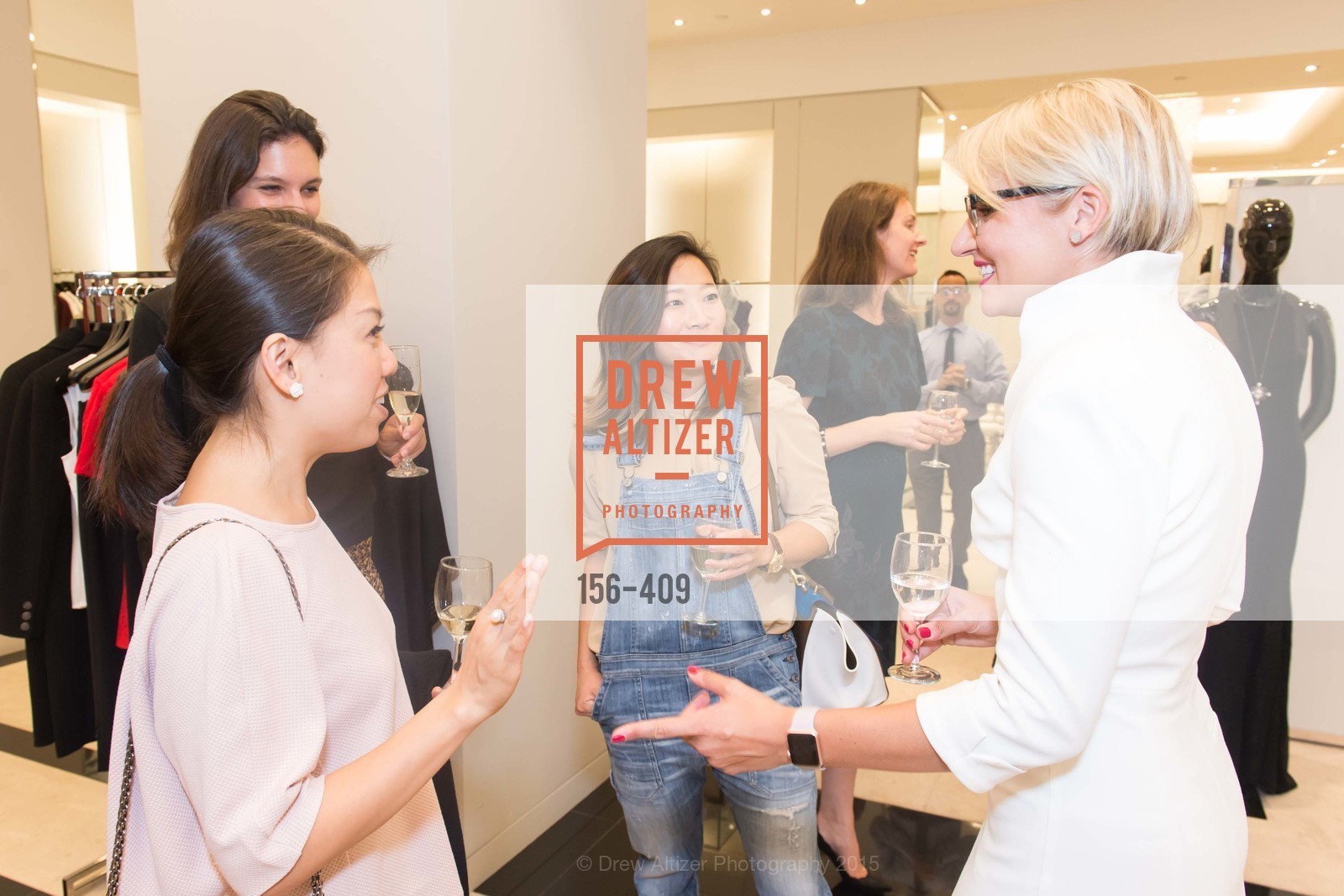 Trish Lee, Kristin Elvinger, Tiffany Yang, Maghan McDowell, St. John in Conversation with Exceptional Women benefiting Raphael House of San Francisco, St. John Boutique. St. John Boutique, October 22nd, 2015, Photo #156-409 Trish Lee, Kristin Elvinger, Tiffany Yang, Maghan McDowell, Photo #156-409