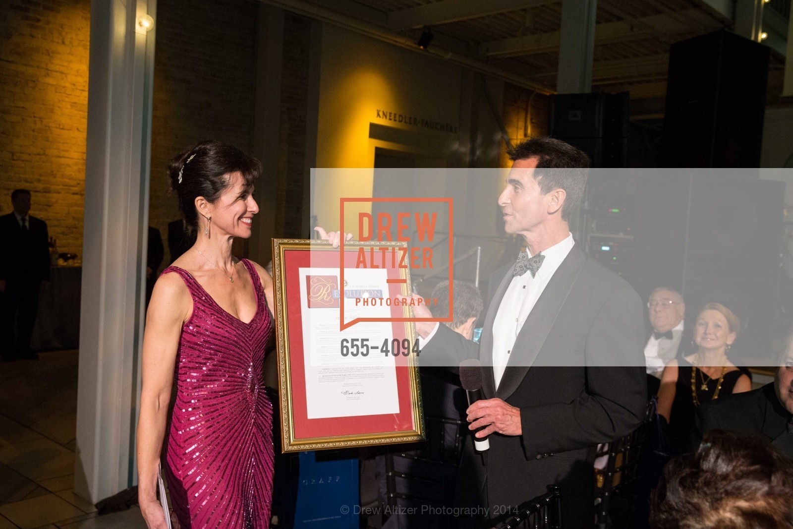 Celia Fushille, Senator Mark Leno, SMUIN BALLET's 20th Anniversary 2014 XXravaganza Gala, US, March 1st, 2014, Photo #655-4094 Celia Fushille, Senator Mark Leno, Photo #655-4094