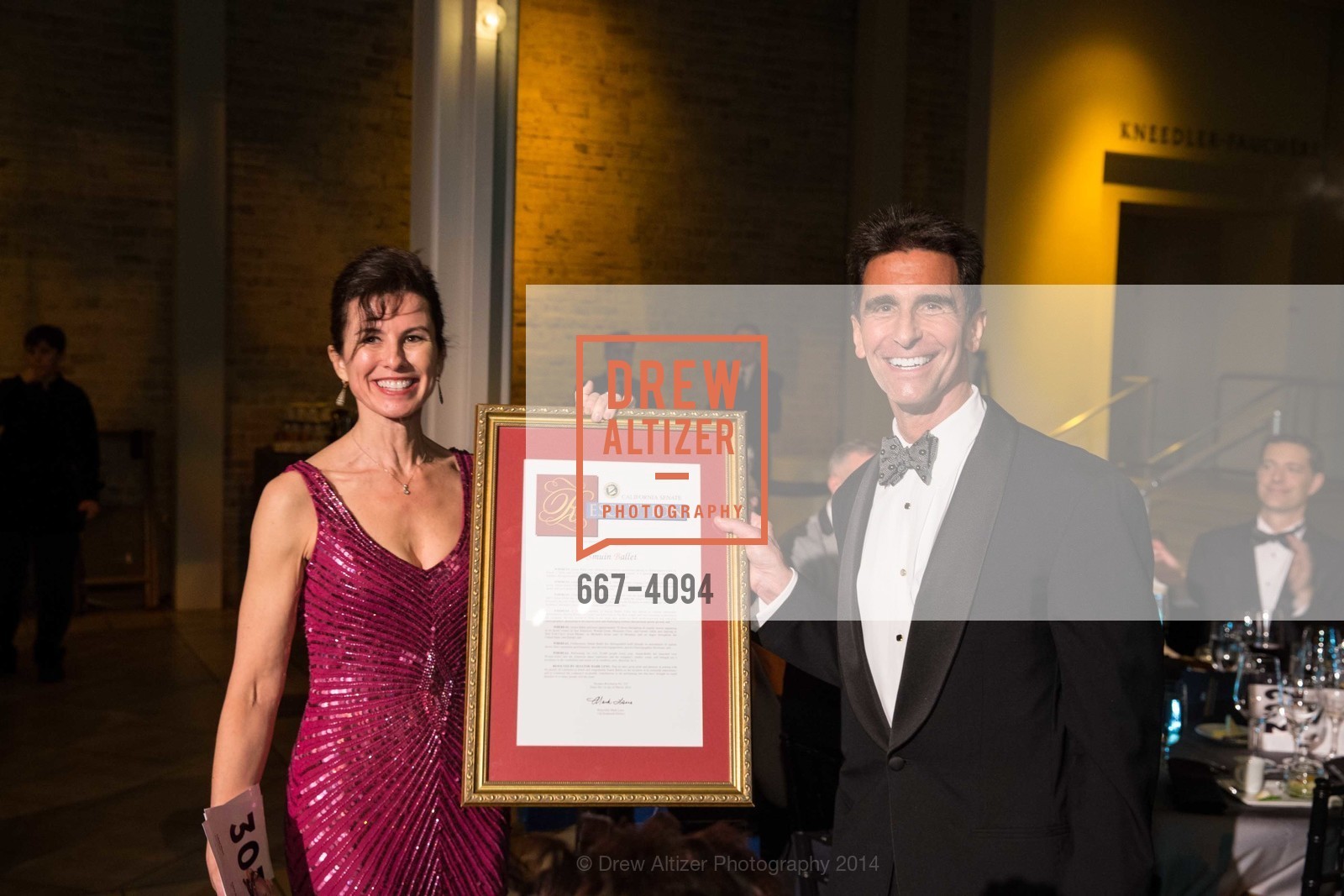 Celia Fushille, Senator Mark Leno, SMUIN BALLET's 20th Anniversary 2014 XXravaganza Gala, US, March 1st, 2014, Photo #667-4094 Celia Fushille, Senator Mark Leno, Photo #667-4094