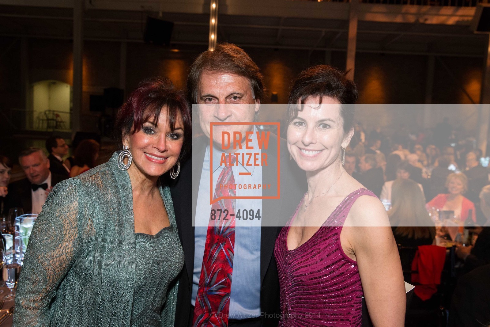 Elaine La Russa, Tony La Russa, Celia Fushille, SMUIN BALLET's 20th Anniversary 2014 XXravaganza Gala, US, March 1st, 2014, Photo #872-4094 Elaine La Russa, Tony La Russa, Celia Fushille, Photo #872-4094