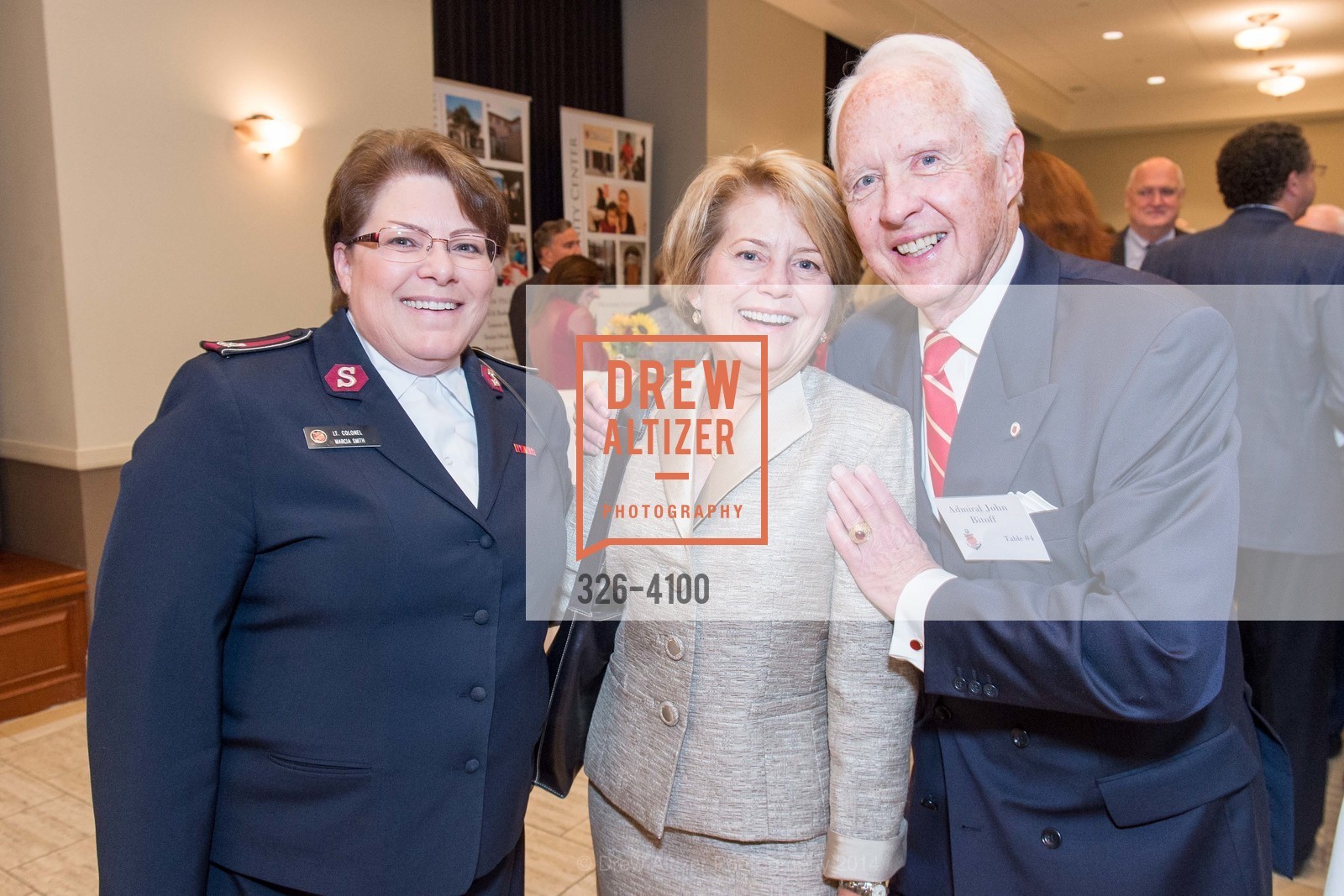 Lt.Col. Marcia Smith, Mary Beth Warman, RADM John Bitoff, THE SALVATION ARMY Holiday Luncheon, US, November 20th, 2014, Photo #326-4100 Lt.Col. Marcia Smith, Mary Beth Warman, RADM John Bitoff, Photo #326-4100