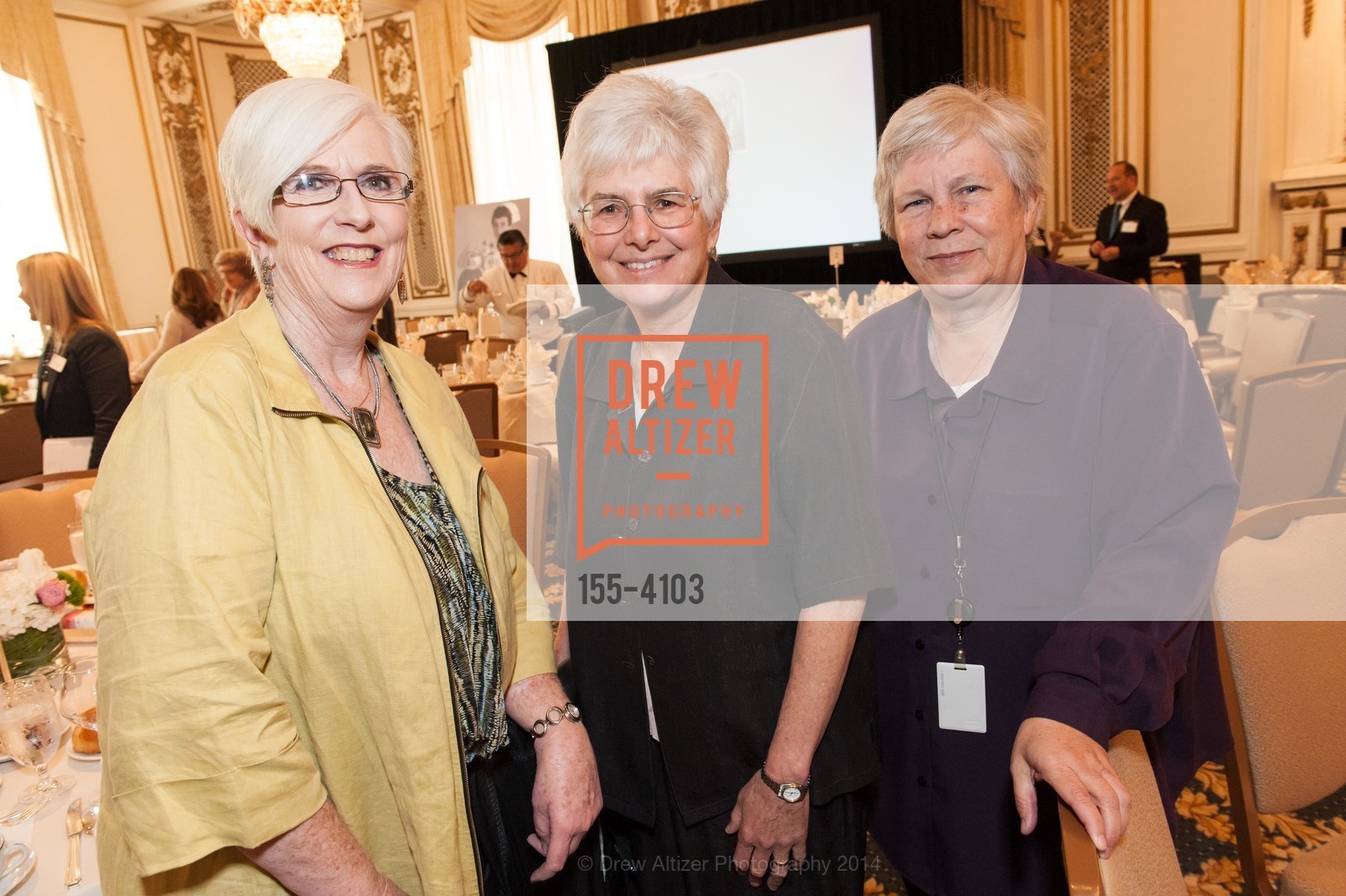 Kathy Carroll, Sue Mendelsohn, Susan Kern, USF hosts the Women in Leadership & Philanthropy Luncheon, US, May 2nd, 2014, Photo #155-4103 Kathy Carroll, Sue Mendelsohn, Susan Kern, Photo #155-4103