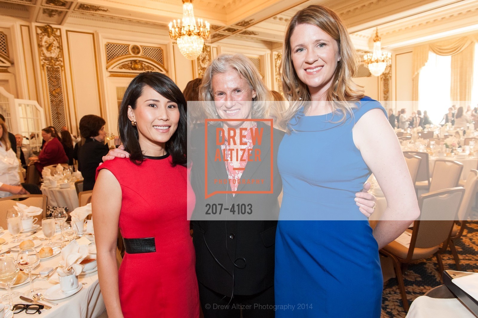 Vicky Nguyen, Kathy Tierney, Teal Conroy, USF hosts the Women in Leadership & Philanthropy Luncheon, US, May 2nd, 2014, Photo #207-4103 Vicky Nguyen, Kathy Tierney, Teal Conroy, Photo #207-4103