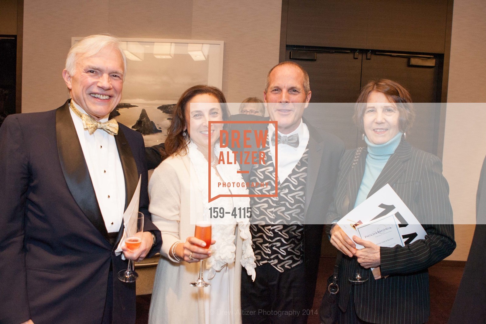 Ches Herbert, Melanie Pena, Mark Perry, Nina Hemenway, PHILHARMONIA BAROQUE ORCHESTRA 2014 Gala & Auction, US, February 28th, 2014, Photo #159-4115 Ches Herbert, Melanie Pena, Mark Perry, Nina Hemenway, Photo #159-4115