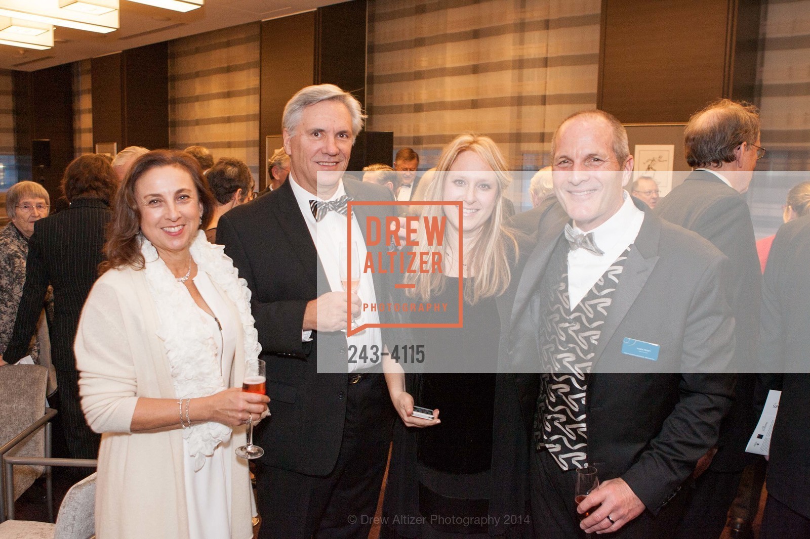 Melanie Pena, Joshua Poole, Courtney Beck, Mark Perry, PHILHARMONIA BAROQUE ORCHESTRA 2014 Gala & Auction, US, February 28th, 2014, Photo #243-4115 Melanie Pena, Joshua Poole, Courtney Beck, Mark Perry, Photo #243-4115