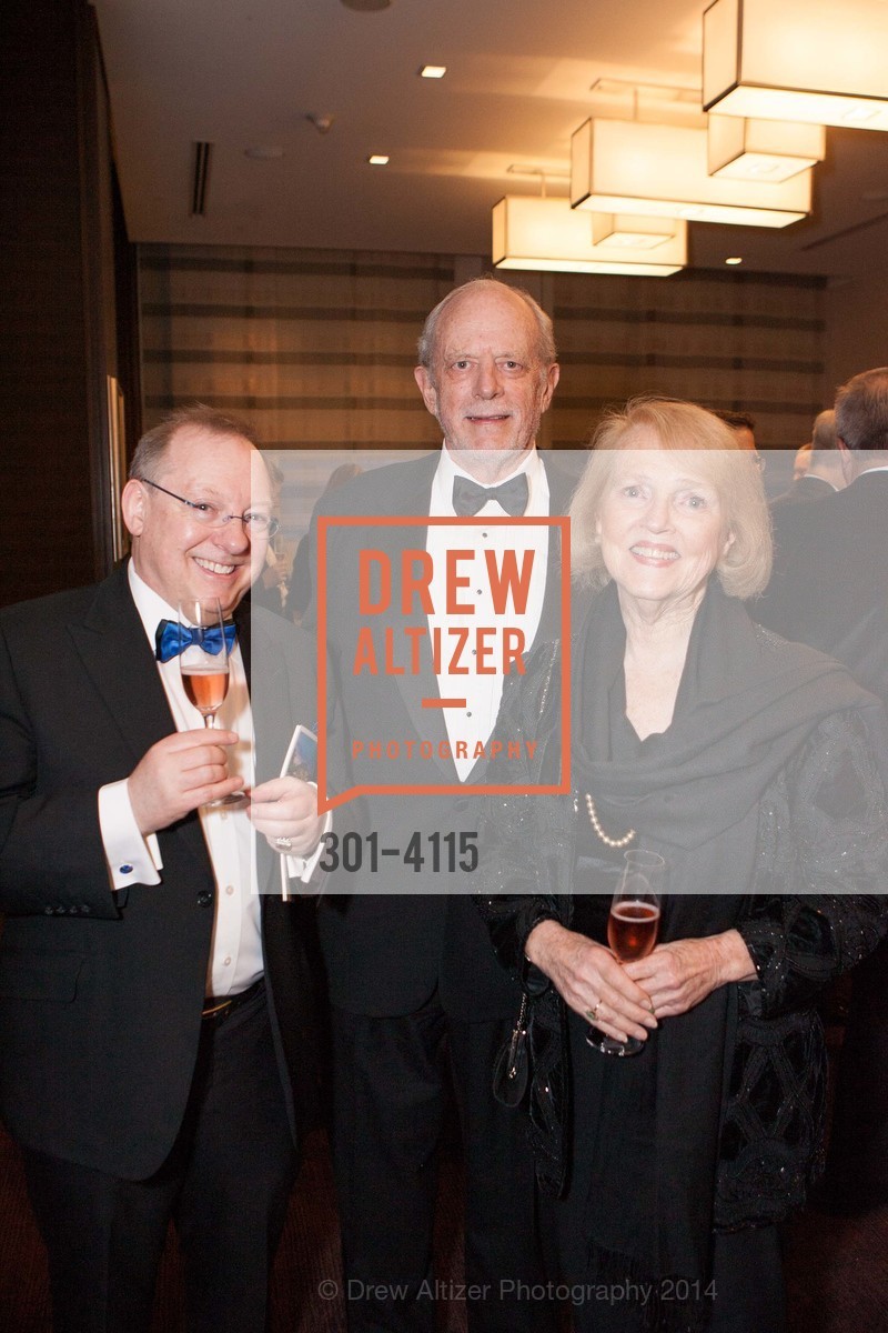 Nicholas McGegan, Dick Martin, Kaye Sprinkel Grace, PHILHARMONIA BAROQUE ORCHESTRA 2014 Gala & Auction, US, February 28th, 2014, Photo #301-4115 Nicholas McGegan, Dick Martin, Kaye Sprinkel Grace, Photo #301-4115