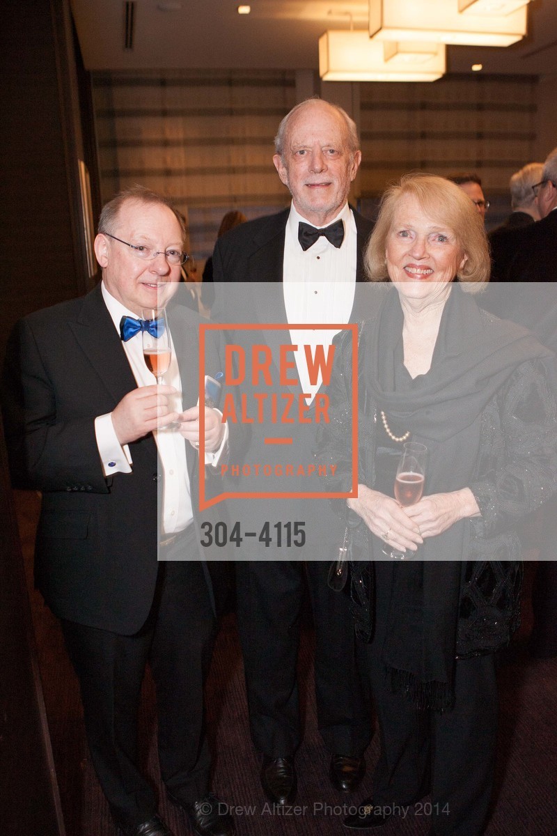 Nicholas McGegan, Dick Martin, Kaye Sprinkel Grace, PHILHARMONIA BAROQUE ORCHESTRA 2014 Gala & Auction, US, February 28th, 2014, Photo #304-4115 Nicholas McGegan, Dick Martin, Kaye Sprinkel Grace, Photo #304-4115