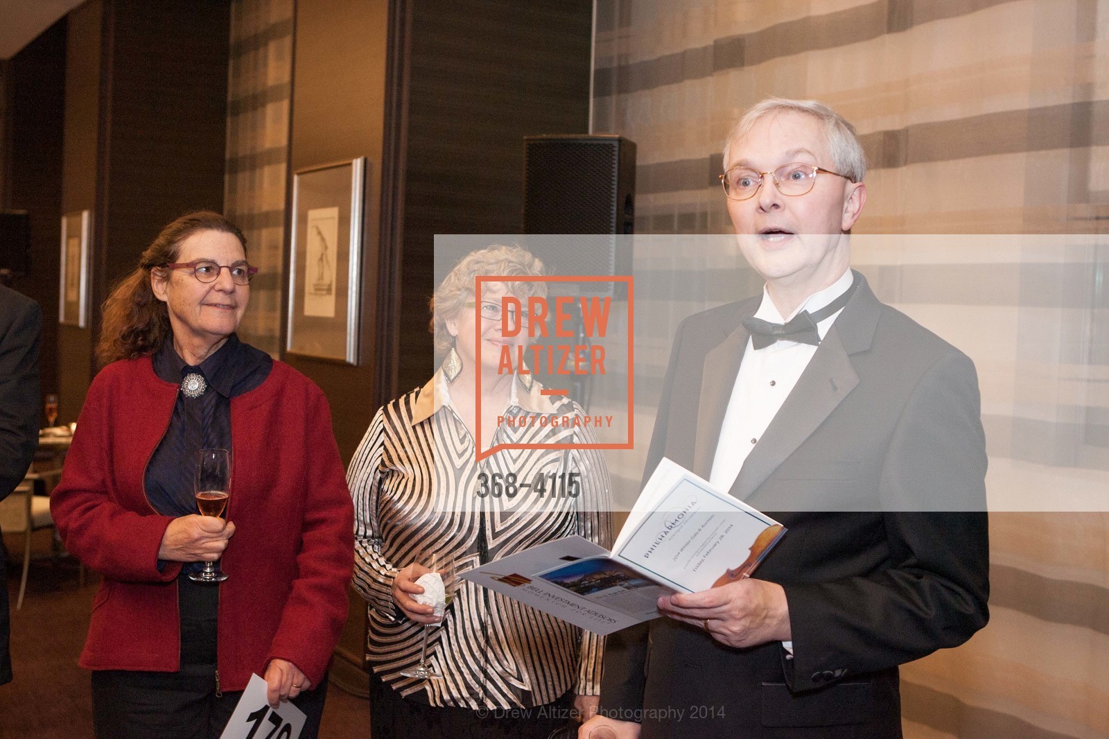 Suzanne Hering, Charlotte Gaylord, Ross Armstrong, PHILHARMONIA BAROQUE ORCHESTRA 2014 Gala & Auction, US, February 28th, 2014, Photo #368-4115 Suzanne Hering, Charlotte Gaylord, Ross Armstrong, Photo #368-4115