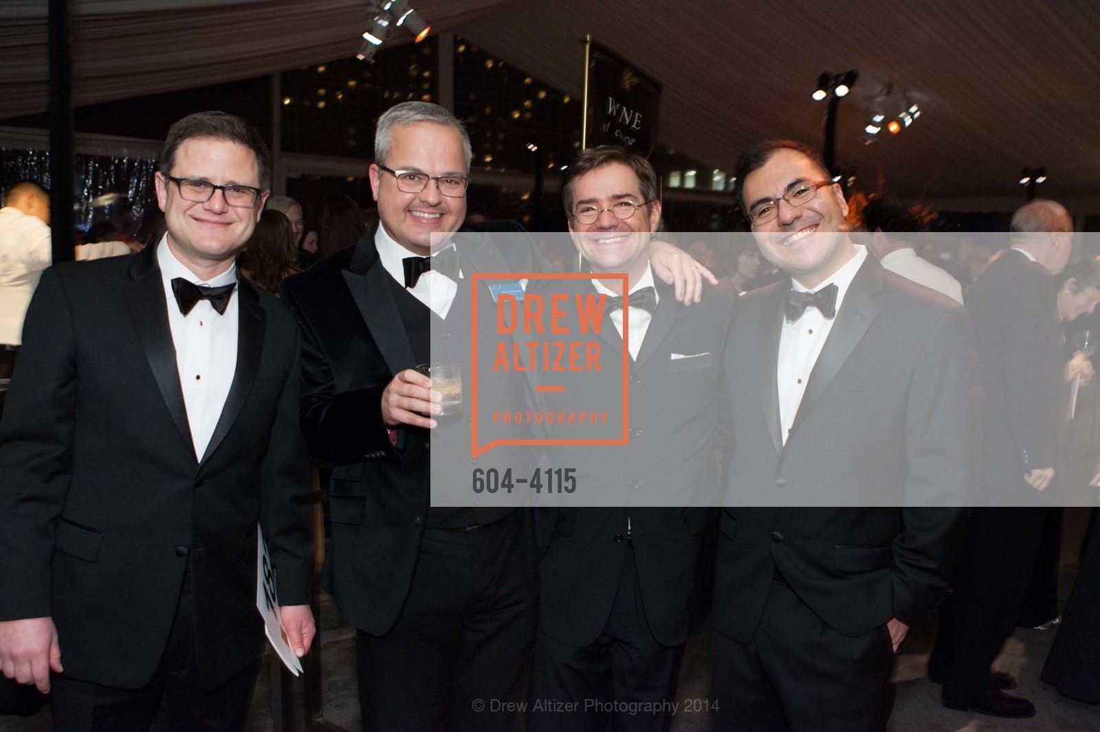 Michael Patterson, Nicholas Elsishans, Christopher Hayes, John Haramillo, PHILHARMONIA BAROQUE ORCHESTRA 2014 Gala & Auction, US, February 28th, 2014, Photo #604-4115 Michael Patterson, Nicholas Elsishans, Christopher Hayes, John Haramillo, Photo #604-4115