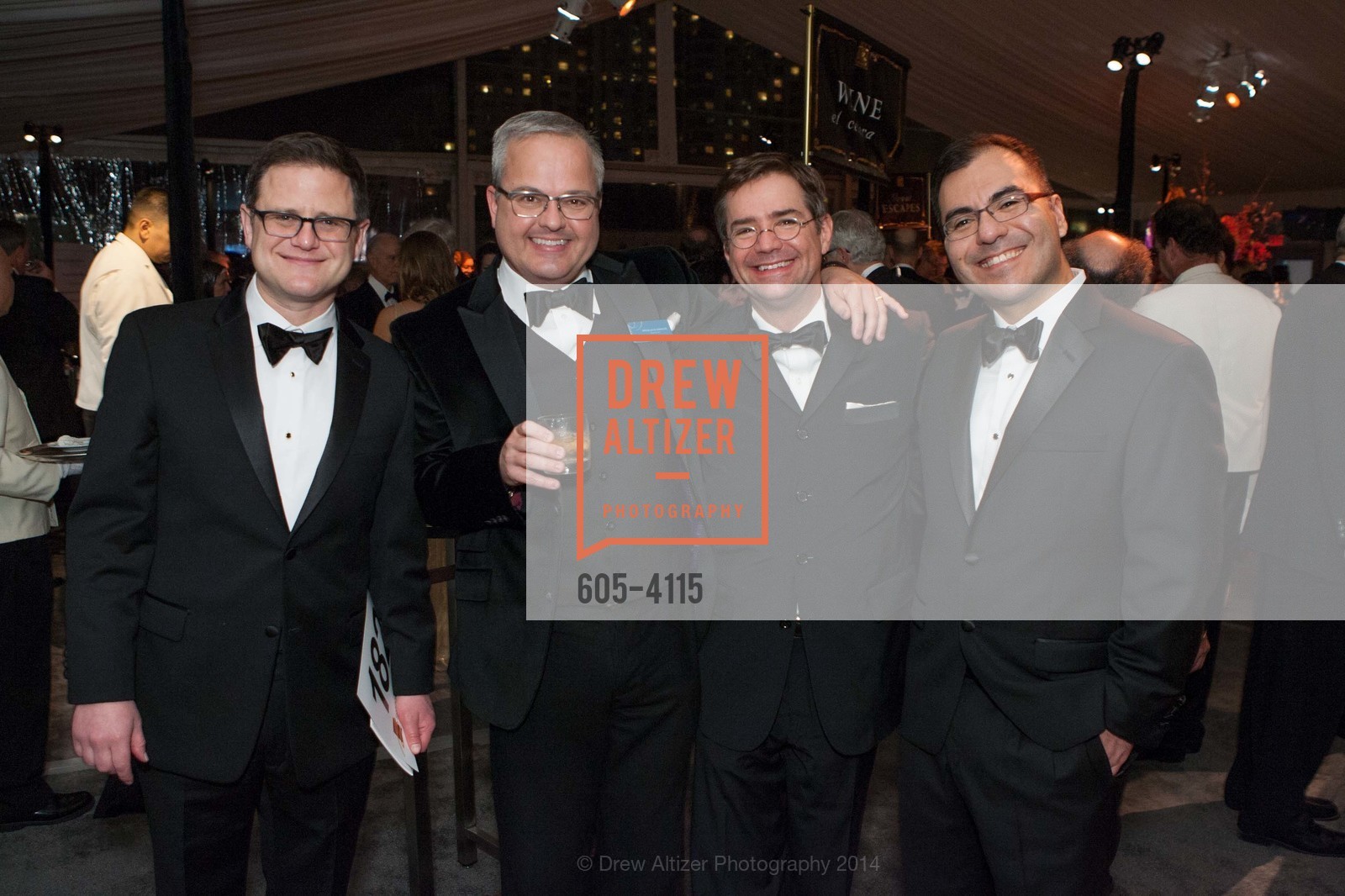 Michael Patterson, Nicholas Elsishans, Christopher Hayes, John Haramillo, PHILHARMONIA BAROQUE ORCHESTRA 2014 Gala & Auction, US, February 28th, 2014, Photo #605-4115 Michael Patterson, Nicholas Elsishans, Christopher Hayes, John Haramillo, Photo #605-4115