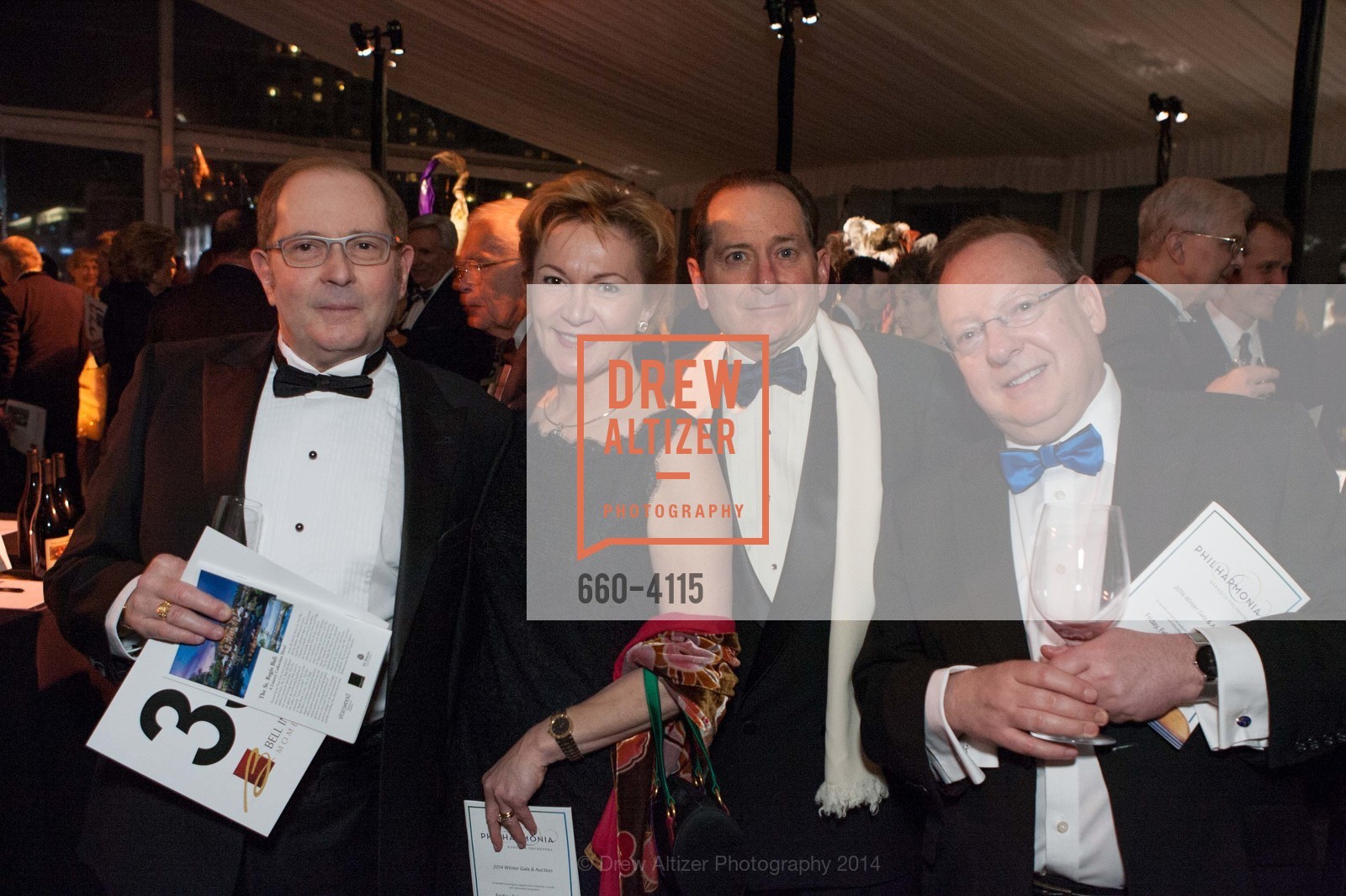Beatrice Gomory, Paul Gomory, Nicholas McGegan, PHILHARMONIA BAROQUE ORCHESTRA 2014 Gala & Auction, US, February 28th, 2014, Photo #660-4115 Beatrice Gomory, Paul Gomory, Nicholas McGegan, Photo #660-4115