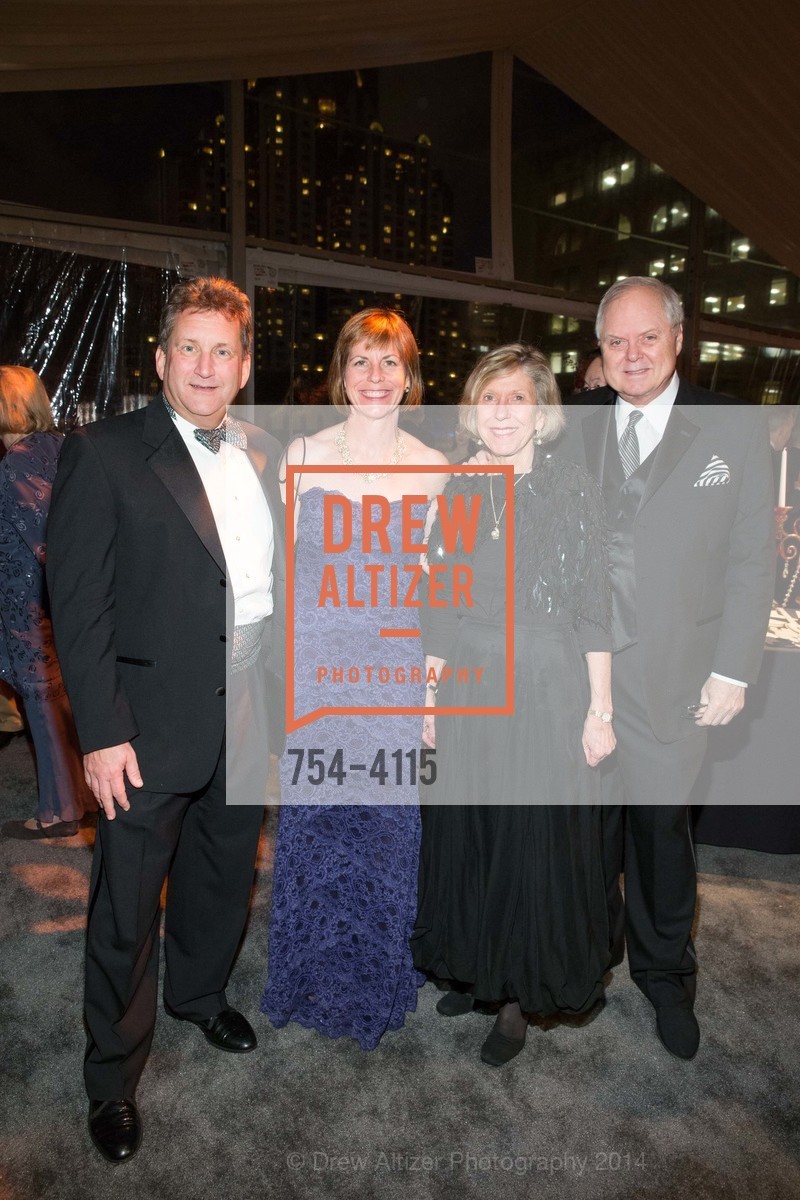 Fred Matteson, Anne Barr, Candy Lutz, Merritt Lutz, PHILHARMONIA BAROQUE ORCHESTRA 2014 Gala & Auction, US, February 28th, 2014, Photo #754-4115 Fred Matteson, Anne Barr, Candy Lutz, Merritt Lutz, Photo #754-4115