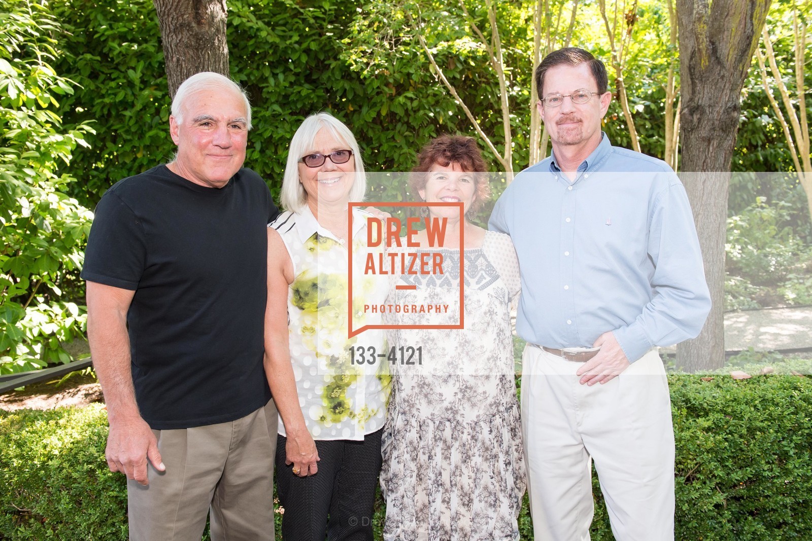 Cliff Credan, Pat Credan, Marta Diaz, John Boessenecker, CASA of San Mateo County's AUXILIARY Annual Garden Party, US, August 24th, 2014, Photo #133-4121 Cliff Credan, Pat Credan, Marta Diaz, John Boessenecker, Photo #133-4121