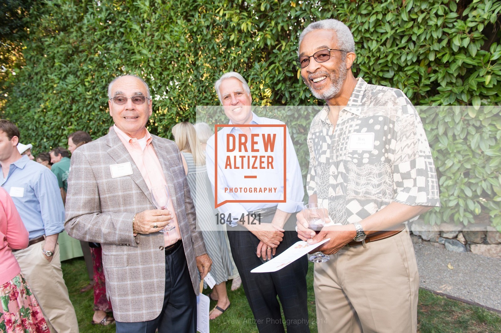 Don Horsley, Lee Michaelson, Ron Whiteside, CASA of San Mateo County's AUXILIARY Annual Garden Party, US, August 24th, 2014, Photo #184-4121 Don Horsley, Lee Michaelson, Ron Whiteside, Photo #184-4121