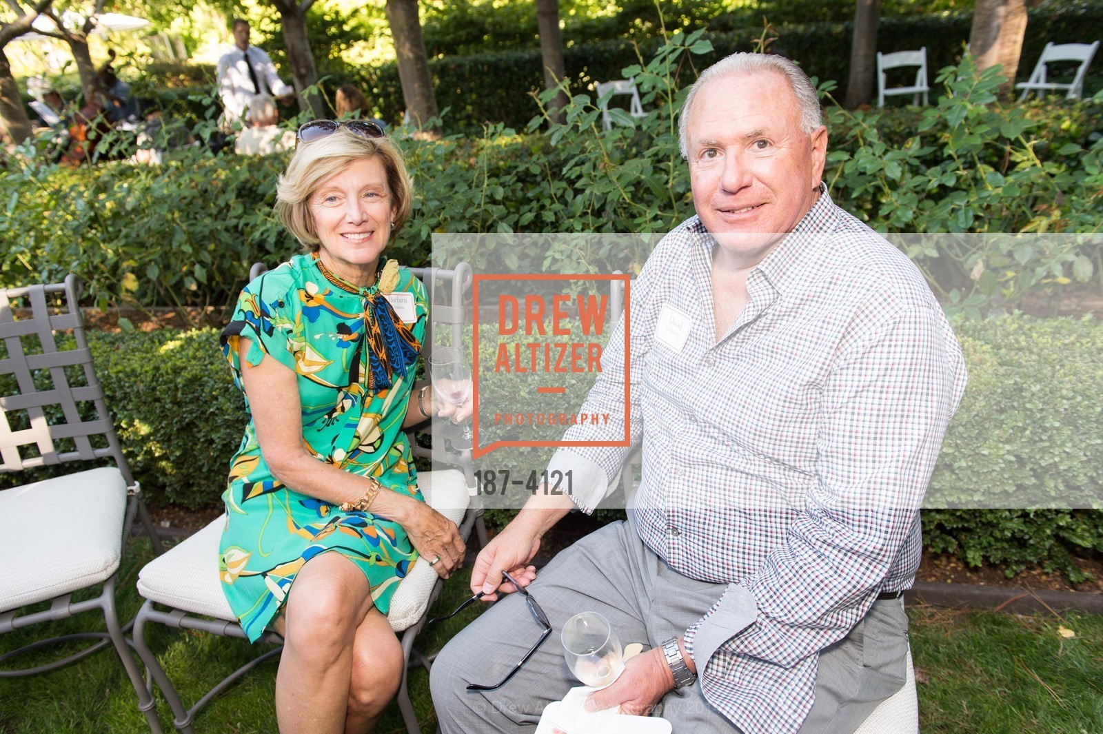 Barbara Chrisman, David Wollenberg, CASA of San Mateo County's AUXILIARY Annual Garden Party, US, August 24th, 2014, Photo #187-4121 Barbara Chrisman, David Wollenberg, Photo #187-4121