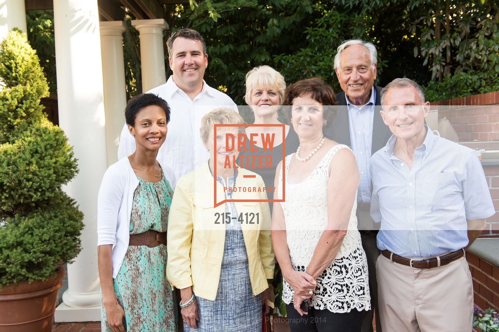 Nika Crawford, Craig Crawford, Anne Steiner, Pat Miljanich, Gayle Almeida-Hage, Martin Harband, CASA of San Mateo County's AUXILIARY Annual Garden Party, US, August 24th, 2014, Photo #215-4121 Nika Crawford, Craig Crawford, Anne Steiner, Pat Miljanich, Gayle Almeida-Hage, Martin Harband, Photo #215-4121