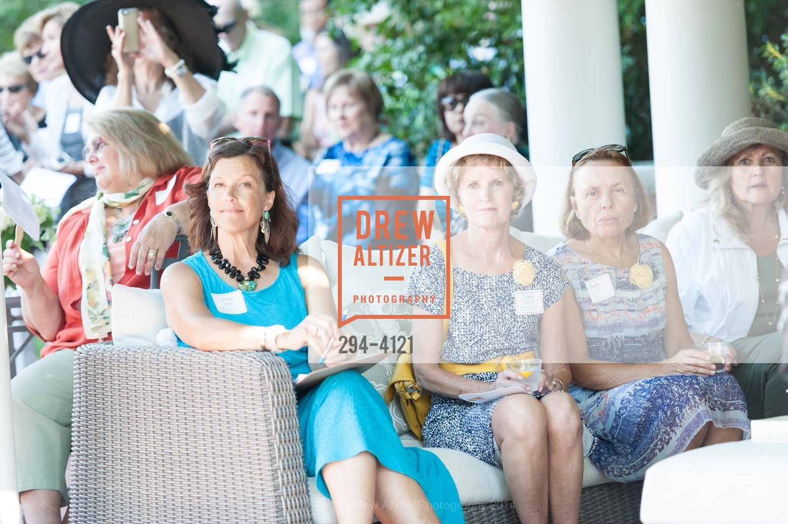 Jenny Kelcher, Carol Harband, Sally Cella, CASA of San Mateo County's AUXILIARY Annual Garden Party, US, August 24th, 2014, Photo #294-4121 Jenny Kelcher, Carol Harband, Sally Cella, Photo #294-4121