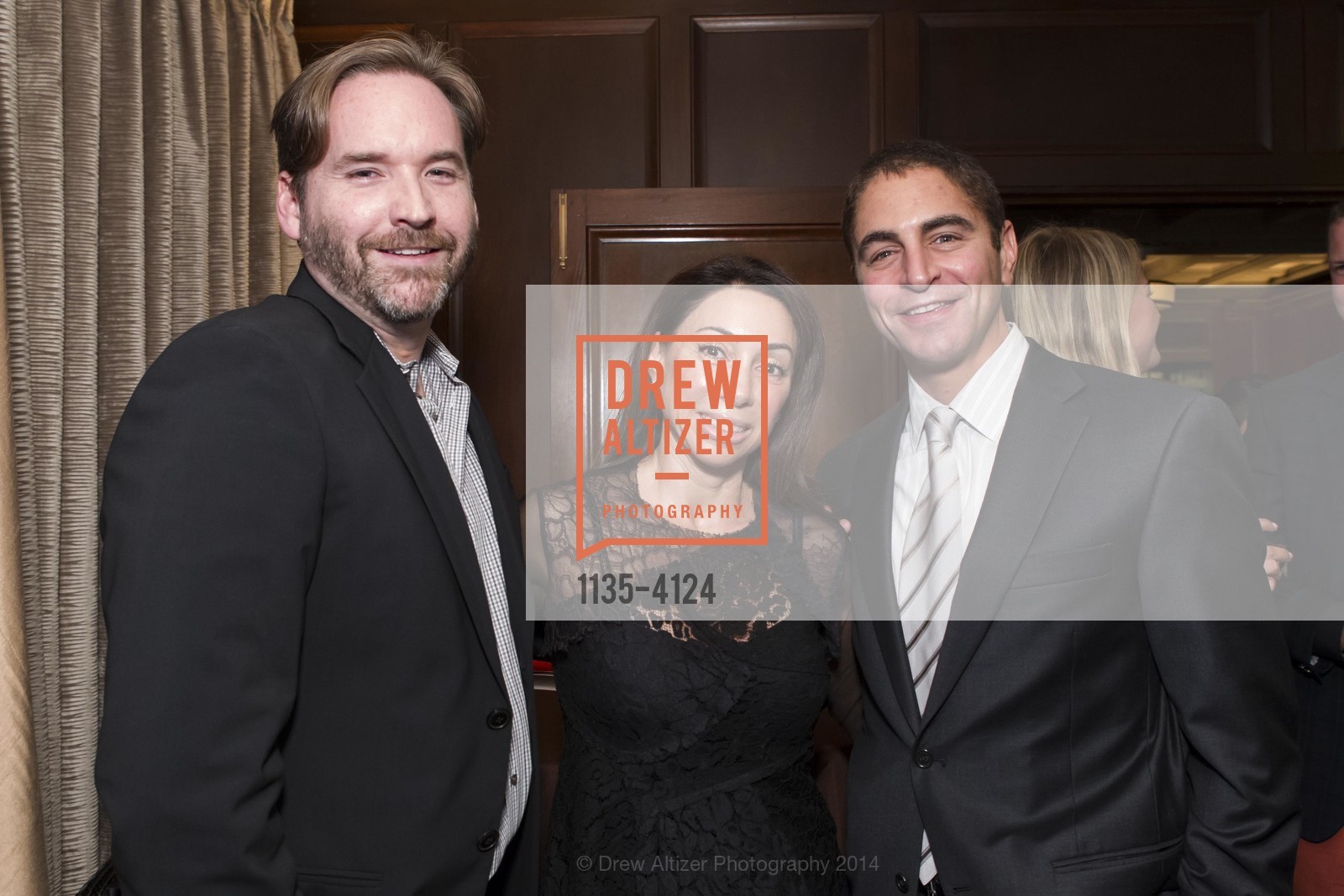 Mike Harden, Gina Peterson, Chris Haroun, 2014 Bay Area Treasure Award Honoring Jonathan Ive, US, October 31st, 2014, Photo #1135-4124 Mike Harden, Gina Peterson, Chris Haroun, Photo #1135-4124