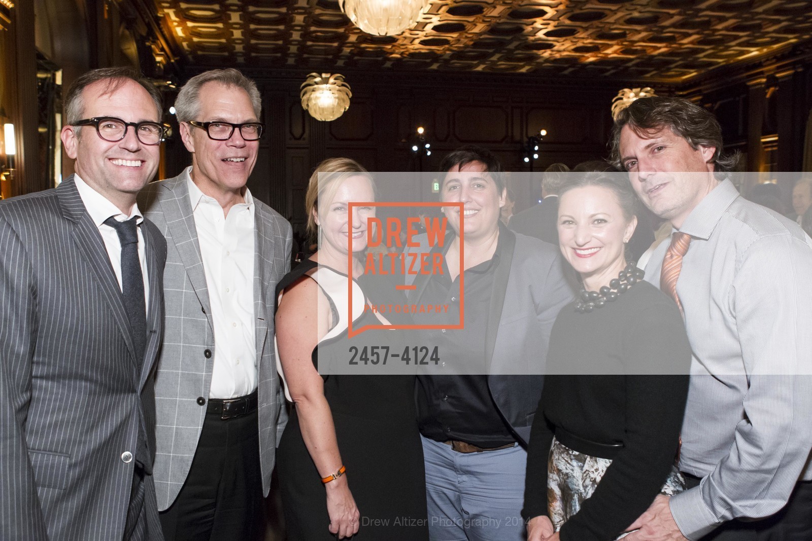 Matthew Leverone, Walter Wheatley, Melony Coddington, Maggie Mesa, Heather Sawtelle, Bear Sawtelle, 2014 Bay Area Treasure Award Honoring Jonathan Ive, US, October 31st, 2014, Photo #2457-4124 Matthew Leverone, Walter Wheatley, Melony Coddington, Maggie Mesa, Heather Sawtelle, Bear Sawtelle, Photo #2457-4124