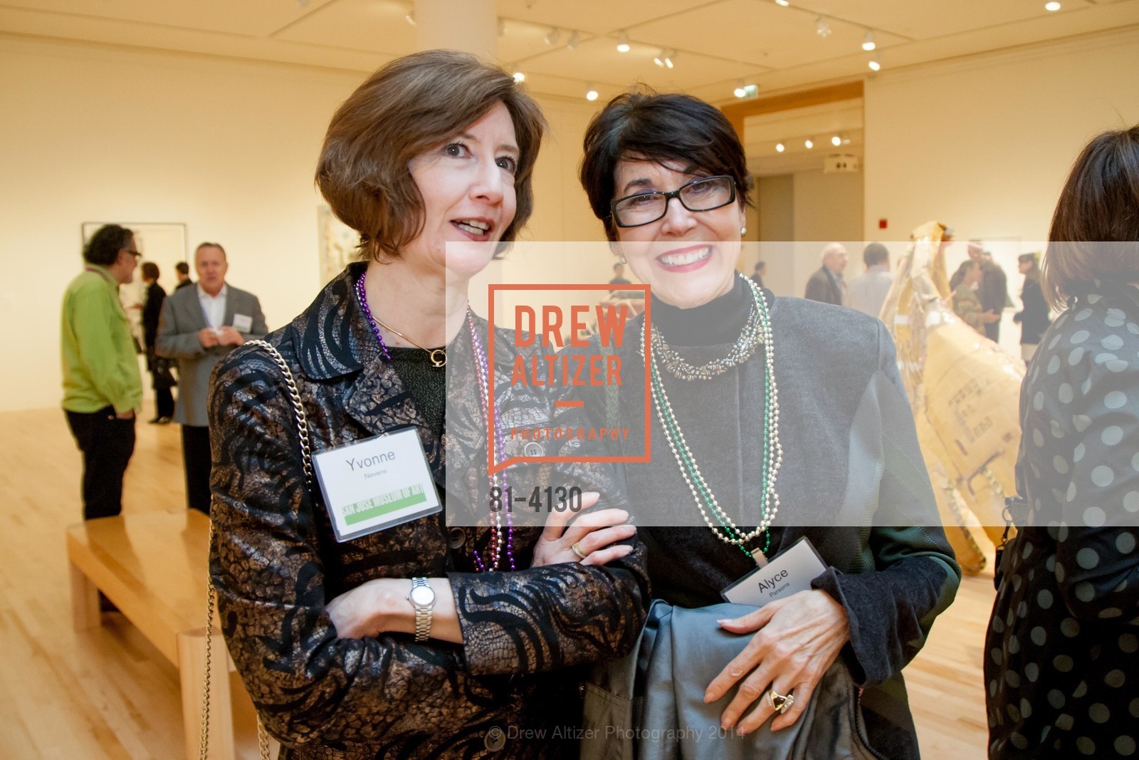 Yvonne Nevens, Alyce Parsons, SAN JOSE MUSEUM OF ART'S Spring IPO Art Opening, US, March 4th, 2014, Photo #81-4130 Yvonne Nevens, Alyce Parsons, Photo #81-4130