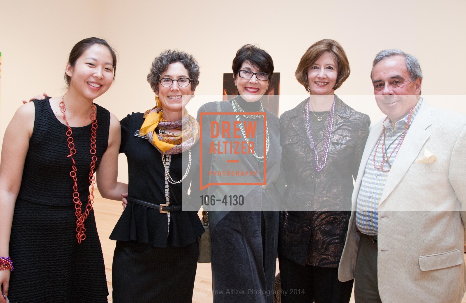 Kat Koh, Susan Krane, Alyce Parsons, Yvonne Nevens, Mike Nevens, SAN JOSE MUSEUM OF ART'S Spring IPO Art Opening, US, March 4th, 2014, Photo #106-4130 Kat Koh, Susan Krane, Alyce Parsons, Yvonne Nevens, Mike Nevens, Photo #106-4130