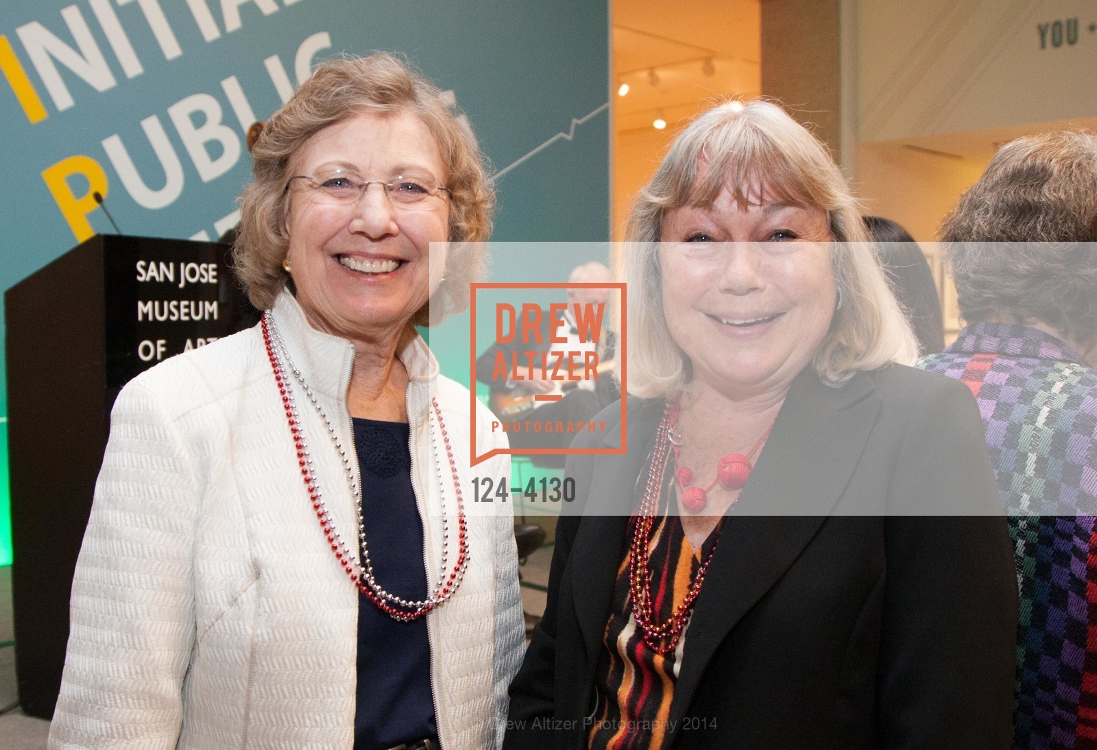 Ervie Smith, Anneke Dury, SAN JOSE MUSEUM OF ART'S Spring IPO Art Opening, US, March 4th, 2014, Photo #124-4130 Ervie Smith, Anneke Dury, Photo #124-4130