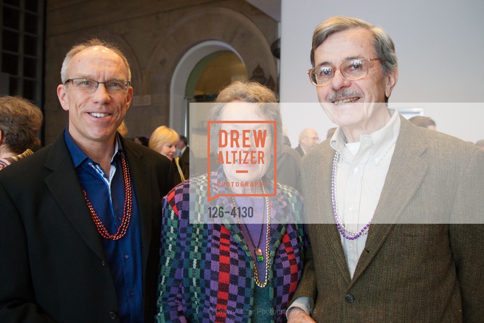 Rick Neely, Doris Burgess, Alan Burgess, SAN JOSE MUSEUM OF ART'S Spring IPO Art Opening, US, March 4th, 2014, Photo #126-4130 Rick Neely, Doris Burgess, Alan Burgess, Photo #126-4130