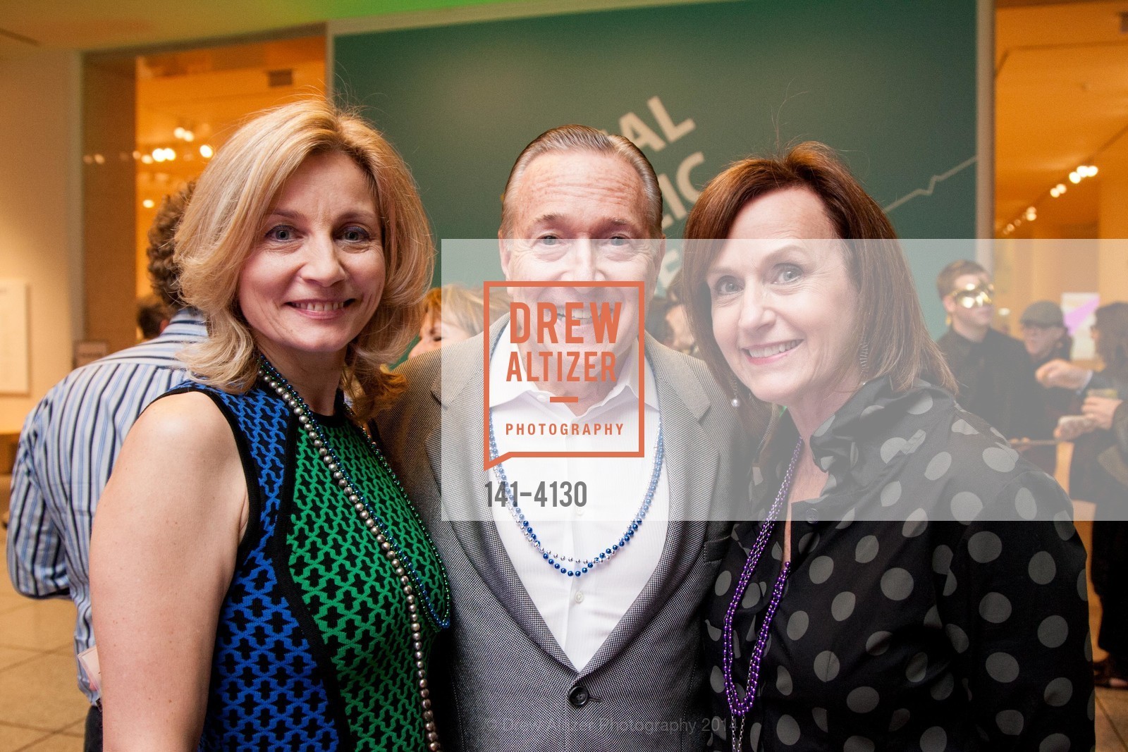 Elena Lebedeva, J. Michael Bewley, Eileen Silver, SAN JOSE MUSEUM OF ART'S Spring IPO Art Opening, US, March 4th, 2014, Photo #141-4130 Elena Lebedeva, J. Michael Bewley, Eileen Silver, Photo #141-4130