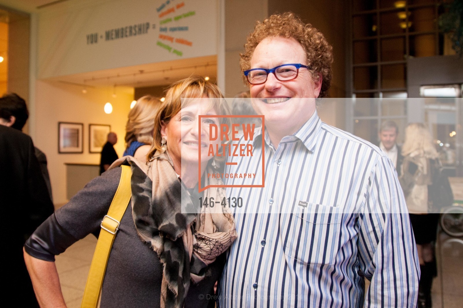 Elaine Cardinale, Ed Frank, SAN JOSE MUSEUM OF ART'S Spring IPO Art Opening, US, March 4th, 2014, Photo #146-4130 Elaine Cardinale, Ed Frank, Photo #146-4130