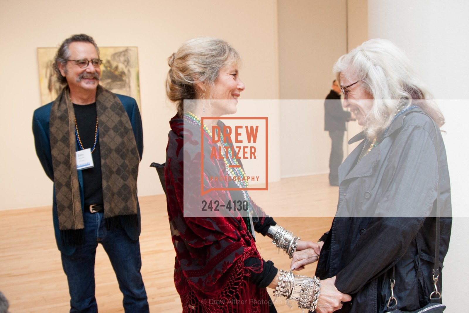 Sam Hernandez, Jo Farb Hernandez, Theta Belcher, SAN JOSE MUSEUM OF ART'S Spring IPO Art Opening, US, March 4th, 2014, Photo #242-4130 Sam Hernandez, Jo Farb Hernandez, Theta Belcher, Photo #242-4130