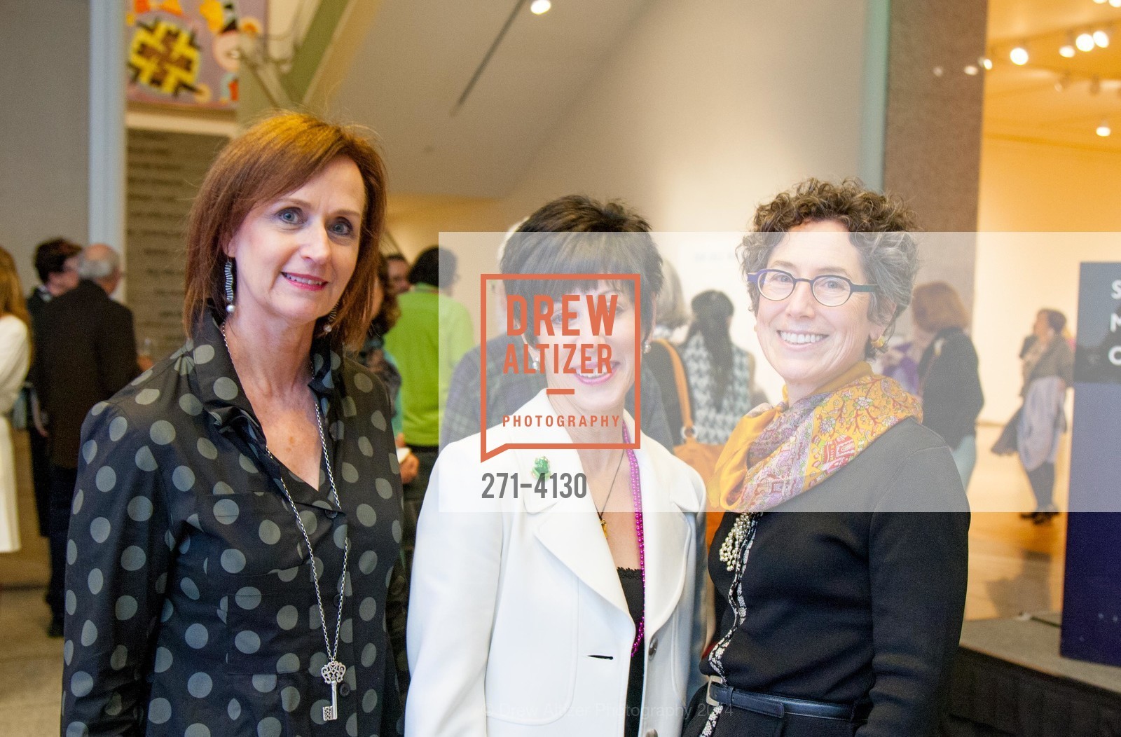 Eileen Siler, Hildy Shandell, Susan Krane, SAN JOSE MUSEUM OF ART'S Spring IPO Art Opening, US, March 4th, 2014, Photo #271-4130 Eileen Siler, Hildy Shandell, Susan Krane, Photo #271-4130