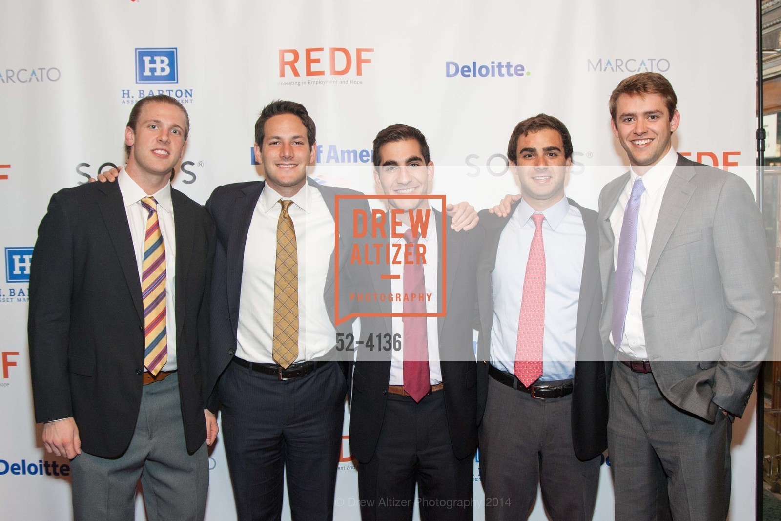 Jack ?, Daniel Cohen, Emon Motamedi, George Jaber, Sam Macomber, REDF 2014 Benefit Old, US, September 18th, 2014, Photo #52-4136 Jack ?, Daniel Cohen, Emon Motamedi, George Jaber, Sam Macomber, Photo #52-4136