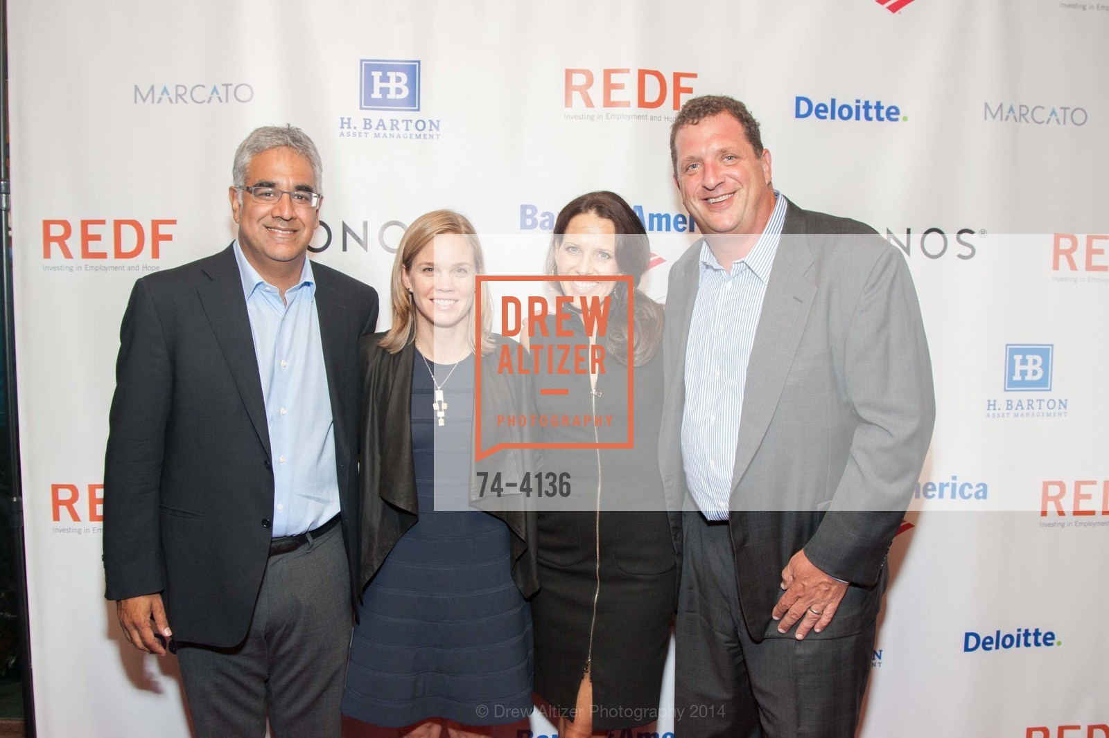 Aneel Bhusri, Allison Bhusri, Megan Barton, Harris Barton, REDF 2014 Benefit Old, US, September 18th, 2014, Photo #74-4136 Aneel Bhusri, Allison Bhusri, Megan Barton, Harris Barton, Photo #74-4136
