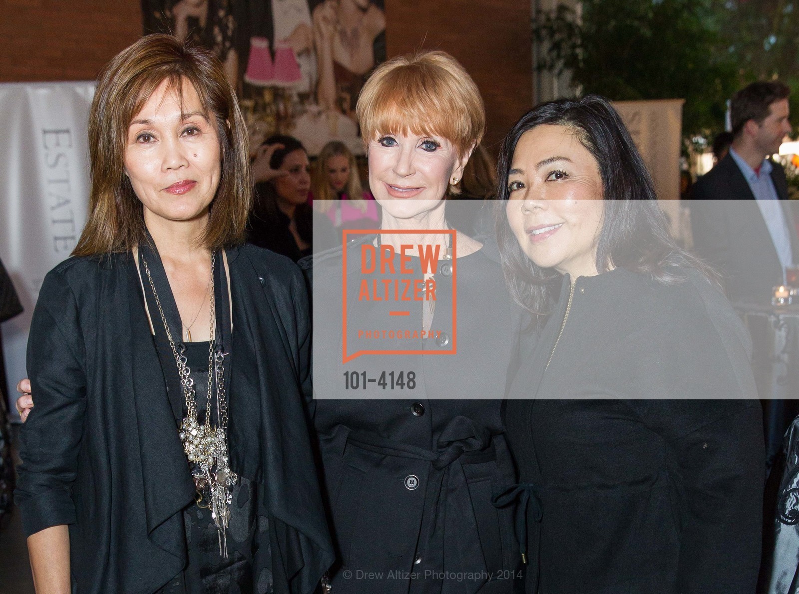 Linette Leong, Beverly Zeiss, Donna Kato, Runway & Cocktail Partnership with VOGUE, US, October 31st, 2014, Photo #101-4148 Linette Leong, Beverly Zeiss, Donna Kato, Photo #101-4148