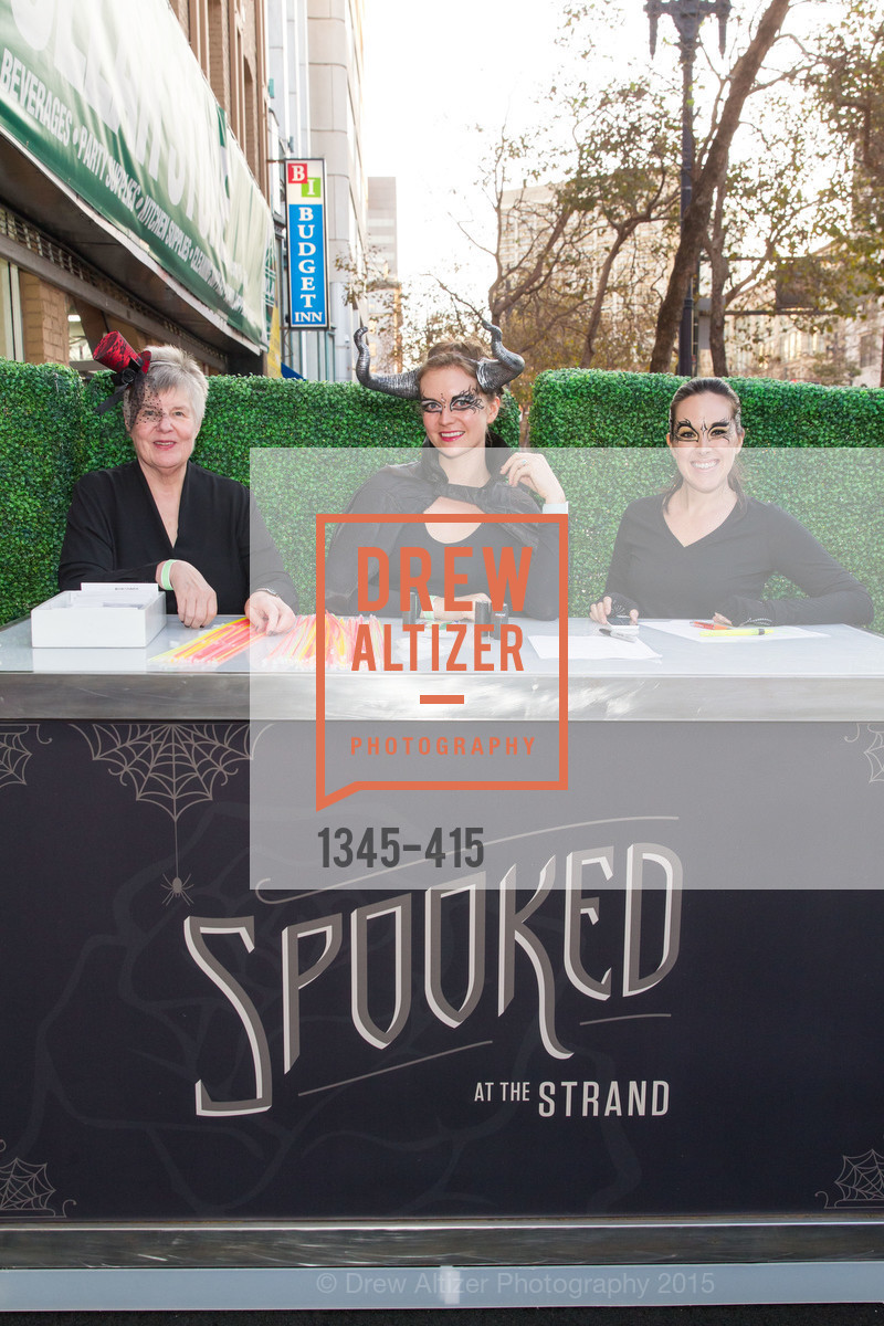 Betty Hoener, Eliza Andrews, Sarah Armstrong, SPOOKED AT THE STRAND Presented by the American Conservatory Theater, The Strand Theater. 1127 Market Street, October 26th, 2015,Drew Altizer, Drew Altizer Photography, full-service agency, private events, San Francisco photographer, photographer california