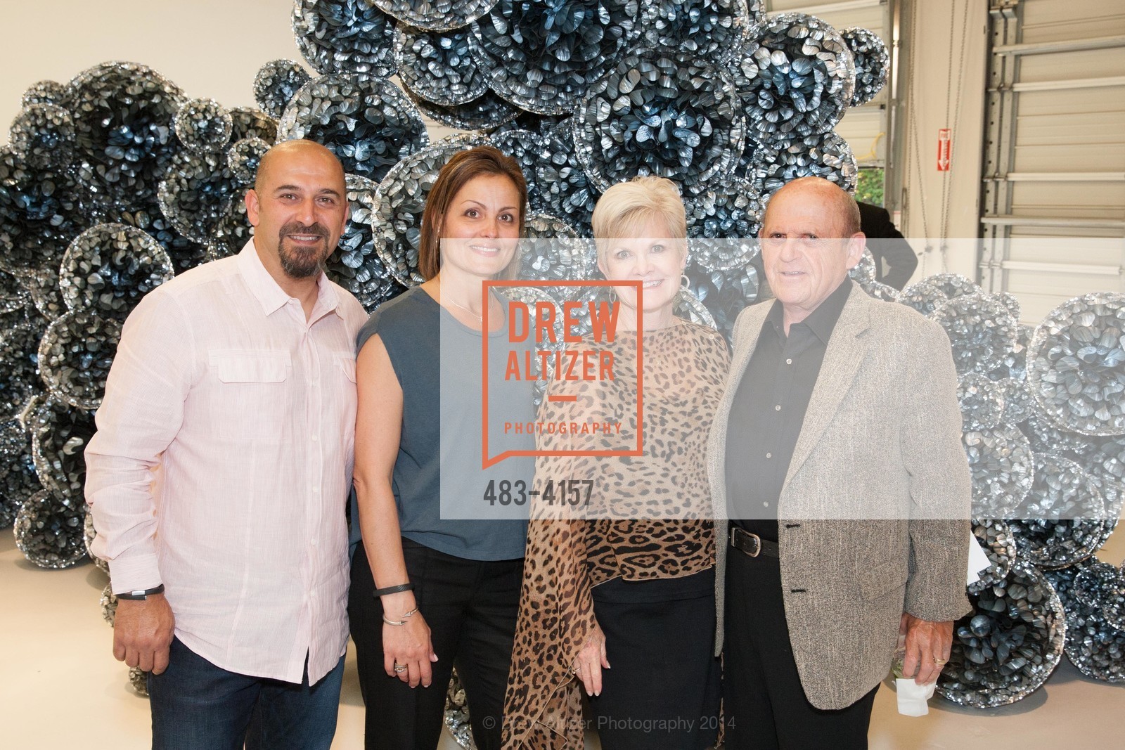 Harpik Avetian, Arsho Avetian, Connie Lurie, Bob Lurie, PACE GALLERY, Menlo Park Presents Tara Donovan's Exhibit, US, May 21st, 2014, Photo #483-4157 Harpik Avetian, Arsho Avetian, Connie Lurie, Bob Lurie, Photo #483-4157