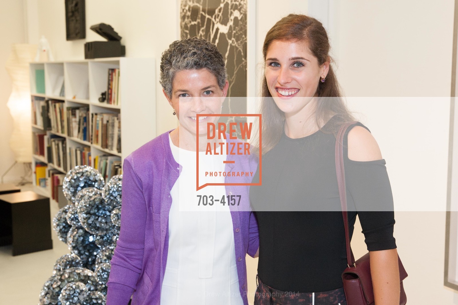 Kay Childs, Monica Rosencranz, PACE GALLERY, Menlo Park Presents Tara Donovan's Exhibit, US, May 21st, 2014, Photo #703-4157 Kay Childs, Monica Rosencranz, Photo #703-4157