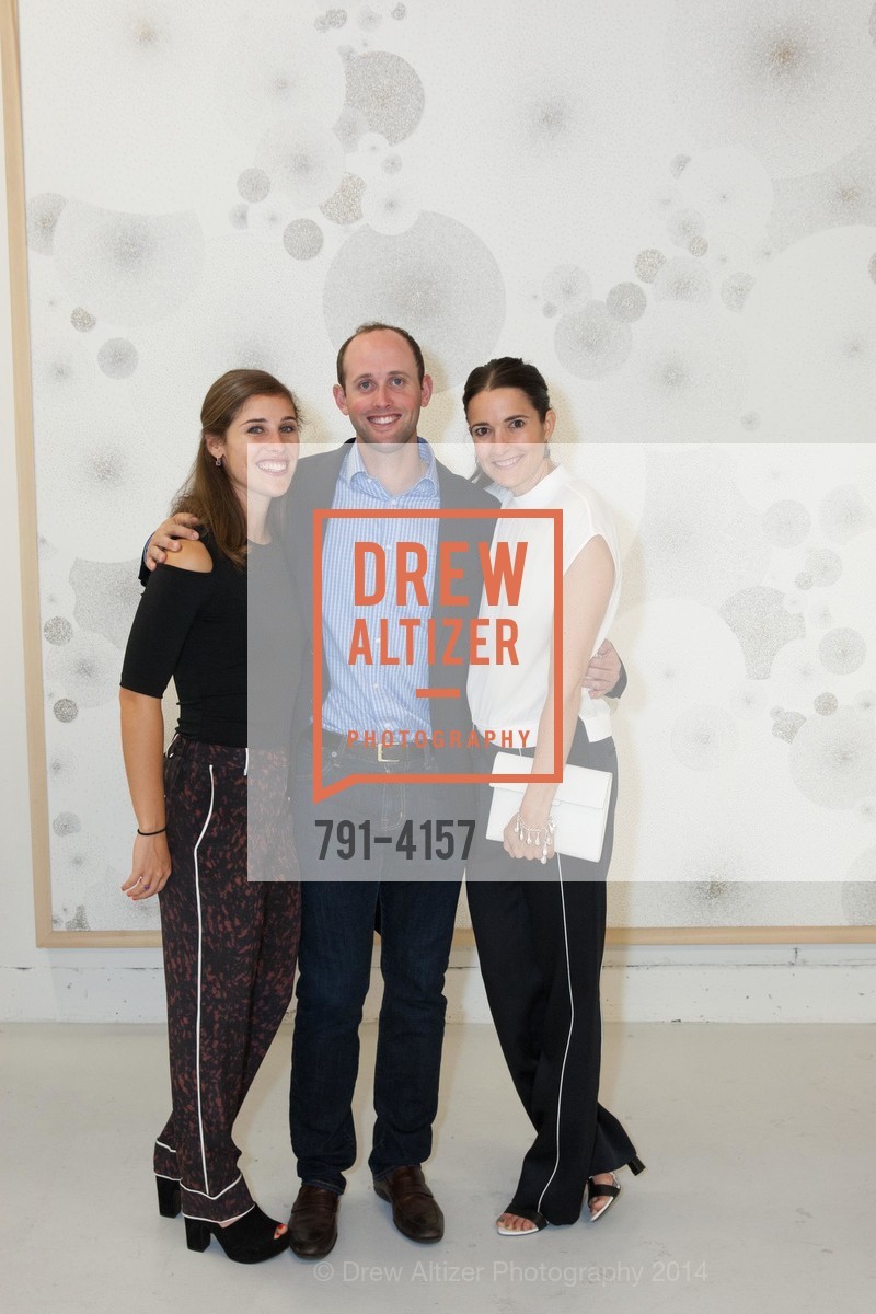 Monica Rosenkranz, Adrian Rosenkranz, BJ Topol, PACE GALLERY, Menlo Park Presents Tara Donovan's Exhibit, US, May 21st, 2014, Photo #791-4157 Monica Rosenkranz, Adrian Rosenkranz, BJ Topol, Photo #791-4157