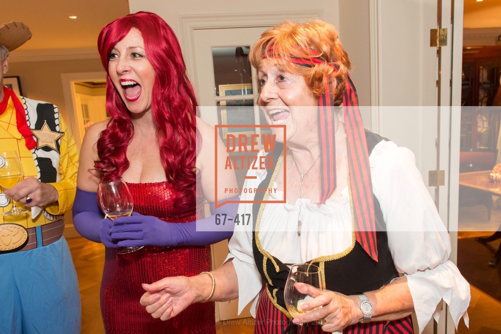 Ginny Ziegler, Jean Cartwright, Wolfson-Federighi Cartoon Costume Party, Private Residence. 737 Bay Road, October 24th, 2015,Drew Altizer, Drew Altizer Photography, full-service agency, private events, San Francisco photographer, photographer california