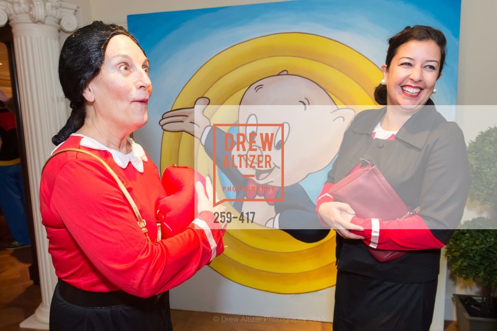 Debby Sagues, Nikki Tamboury, Wolfson-Federighi Cartoon Costume Party, Private Residence. 737 Bay Road, October 24th, 2015,Drew Altizer, Drew Altizer Photography, full-service agency, private events, San Francisco photographer, photographer california
