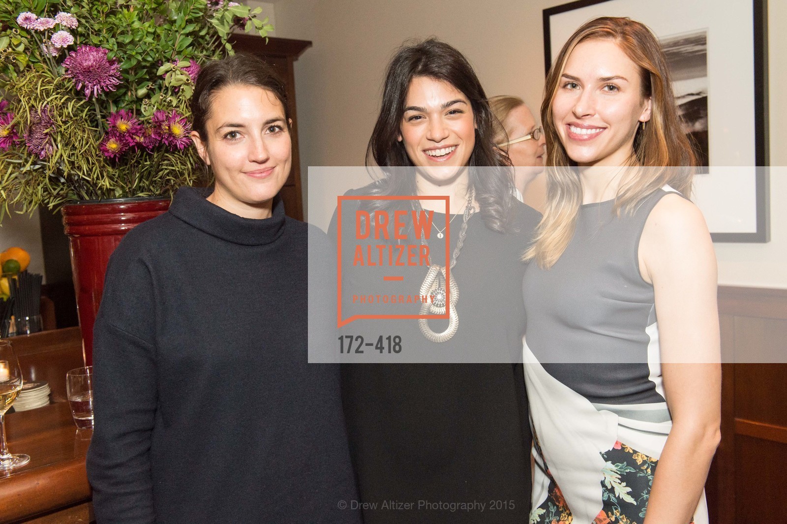 Michelle Finocchi, Rebecca Rathael, Felicity Conrad, Artsy and Sotheby's Village Pub Dinner, Village Pub, October 27th, 2015,Drew Altizer, Drew Altizer Photography, full-service agency, private events, San Francisco photographer, photographer california