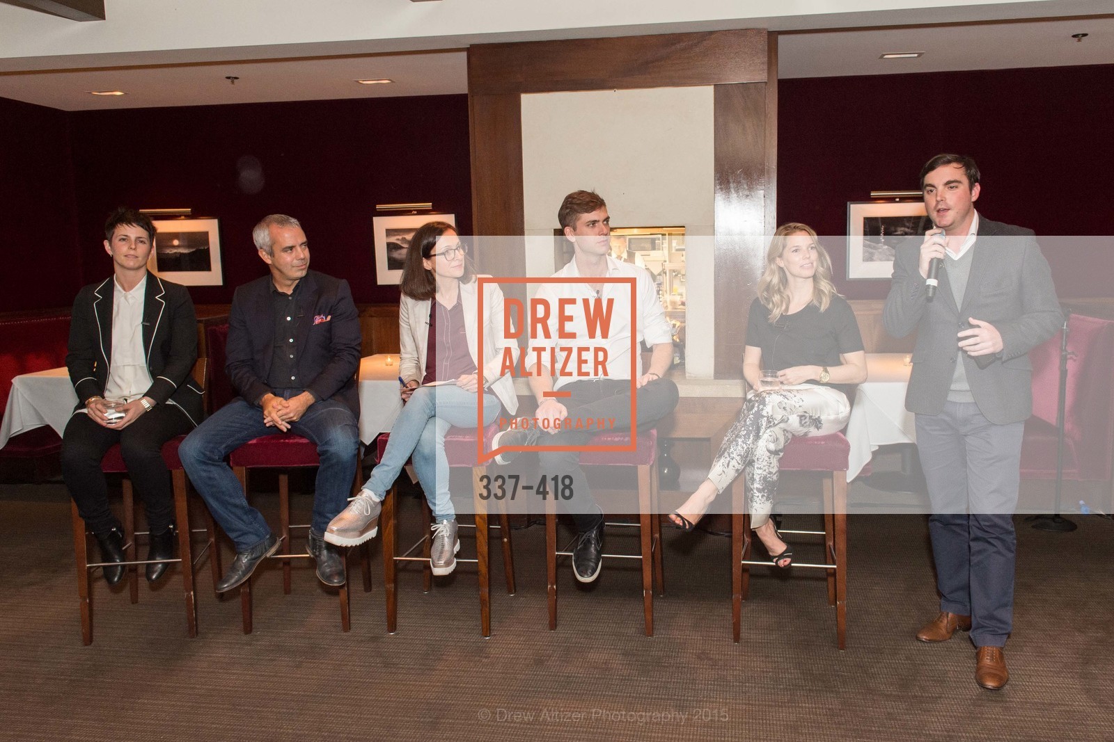 Jessica Silverman, Kevin Johnson, Sarah Thornton, Carter Cleveland, Courtney Kremers, Charles Moffett, Artsy and Sotheby's Village Pub Dinner, Village Pub, October 27th, 2015