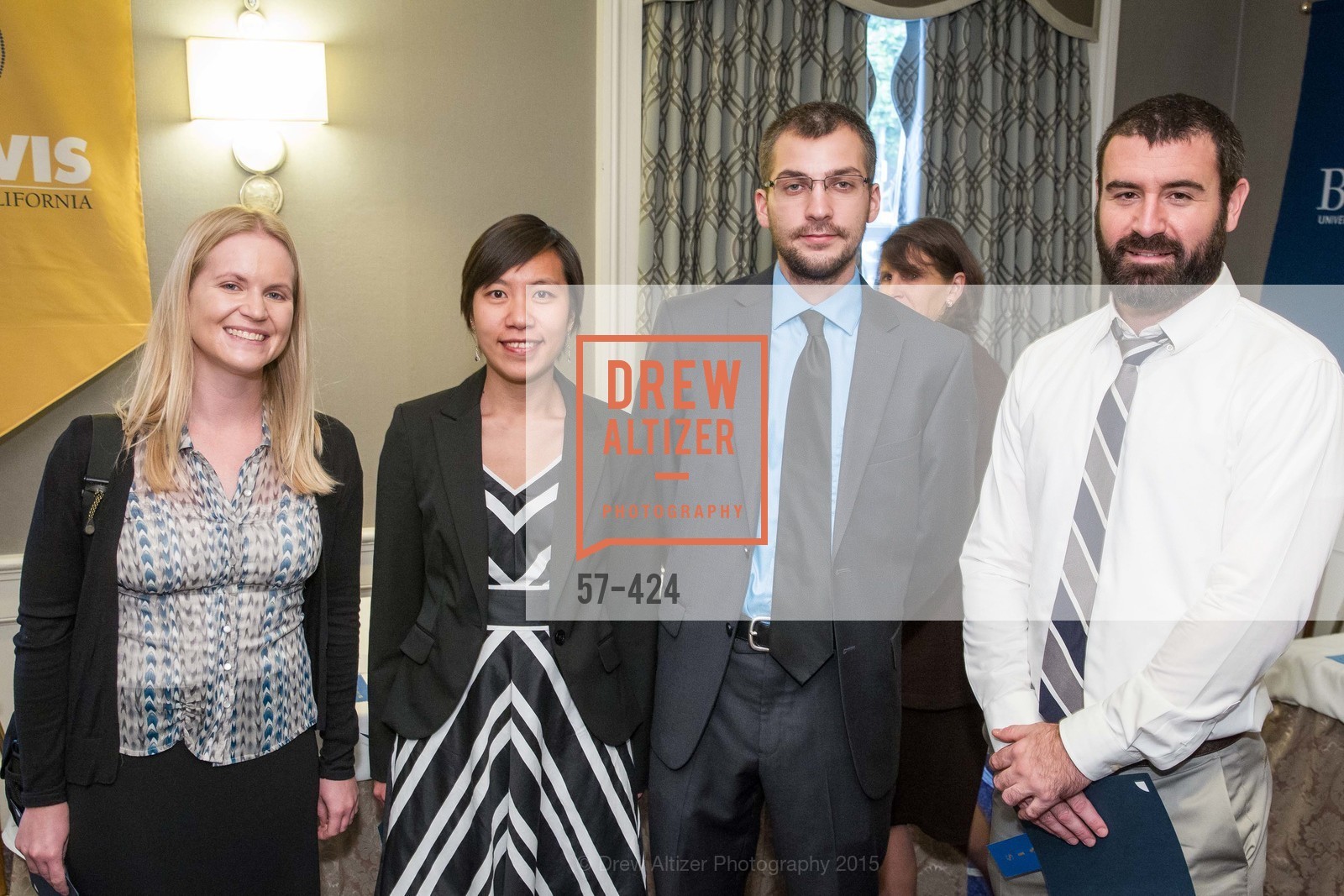 Kelly Gravuer, Kathleen Lee, Kamran Ghiassi, Steven Kubiski, 2015 ARCS Foundation Scholar Awards Luncheon, The Fairmont San Francisco. The Fairmont San Francisco, . 950 Mason St, October 29th, 2015, Photo #57-424 Kelly Gravuer, Kathleen Lee, Kamran Ghiassi, Steven Kubiski, Photo #57-424