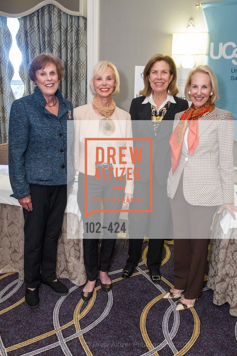 Molly Hauser, De Ann Spalding, Sheila Larsen, Alex Leitstein, 2015 ARCS Foundation Scholar Awards Luncheon, The Fairmont San Francisco. The Fairmont San Francisco, . 950 Mason St, October 29th, 2015, Photo #102-424 Molly Hauser, De Ann Spalding, Sheila Larsen, Alex Leitstein, Photo #102-424